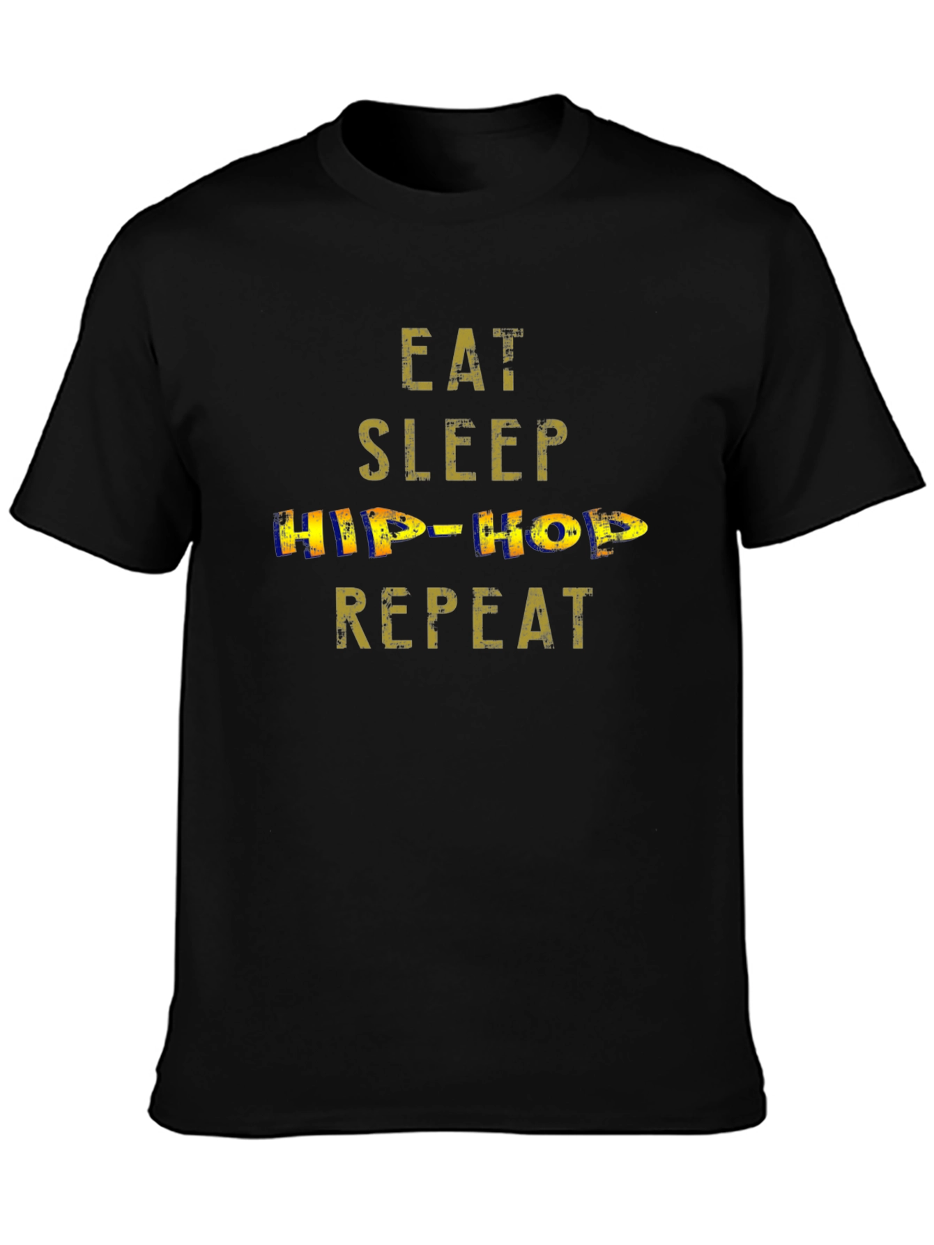Eat Sleep Hip-Hop Repeat Black T-Shirt