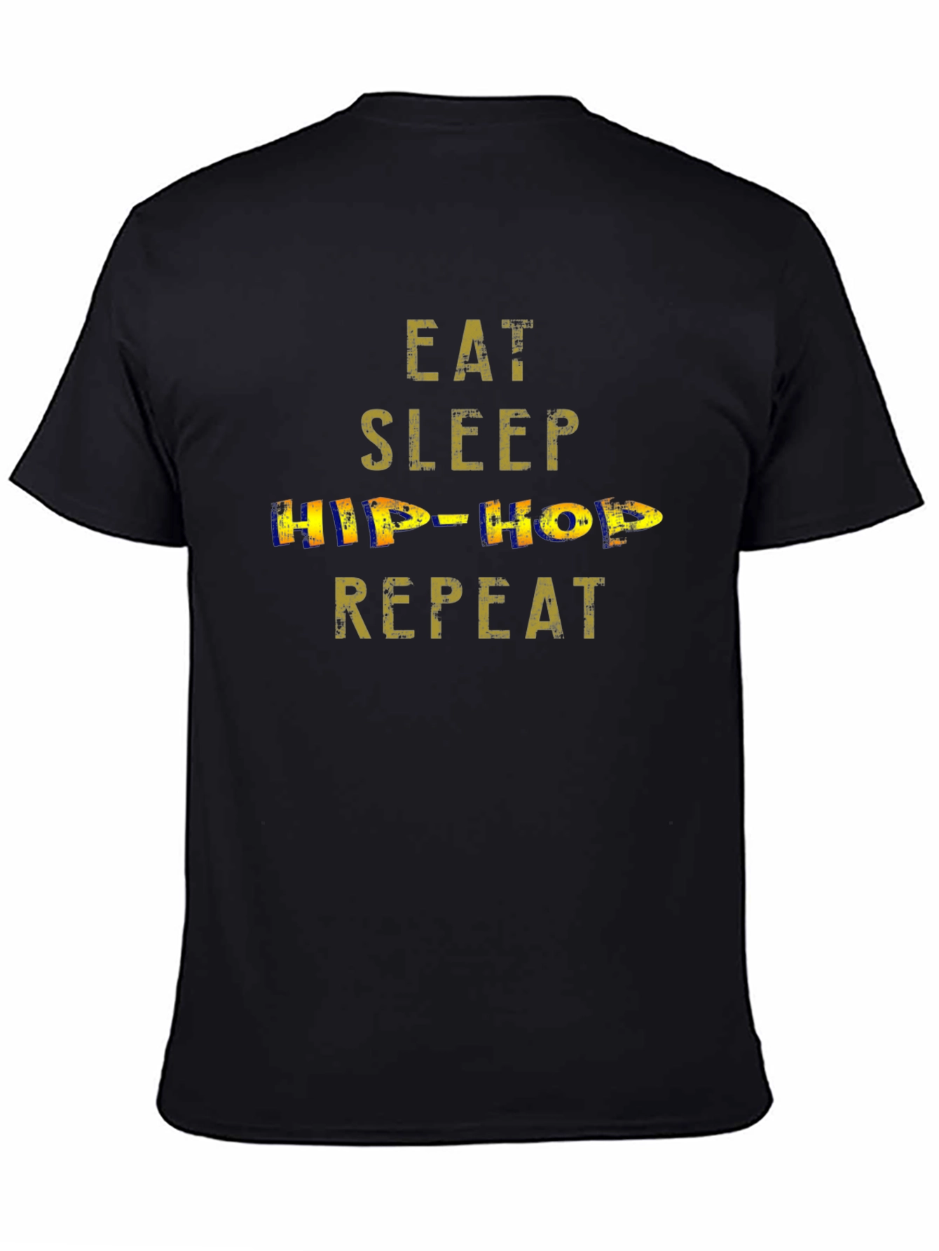 Eat Sleep Hip-Hop Repeat Black T-Shirt