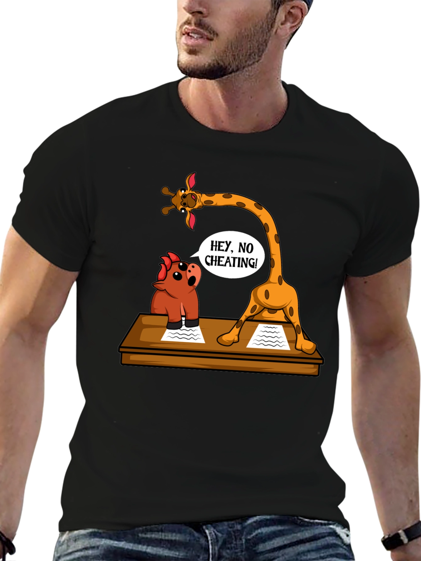 Funny Cheating Giraffe T-Shirt