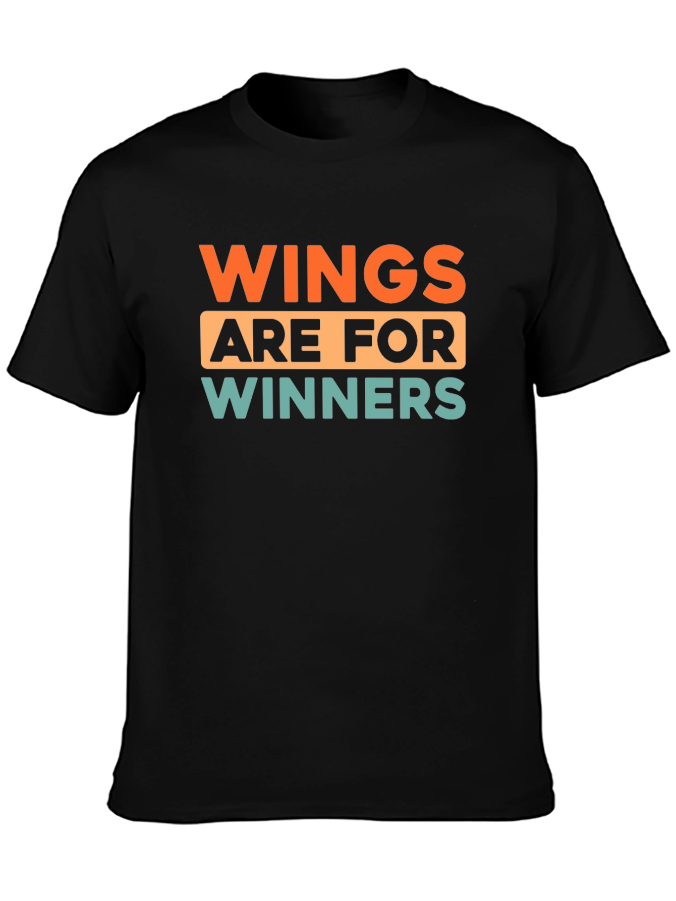 Wings Are For Winners Black T-Shirt