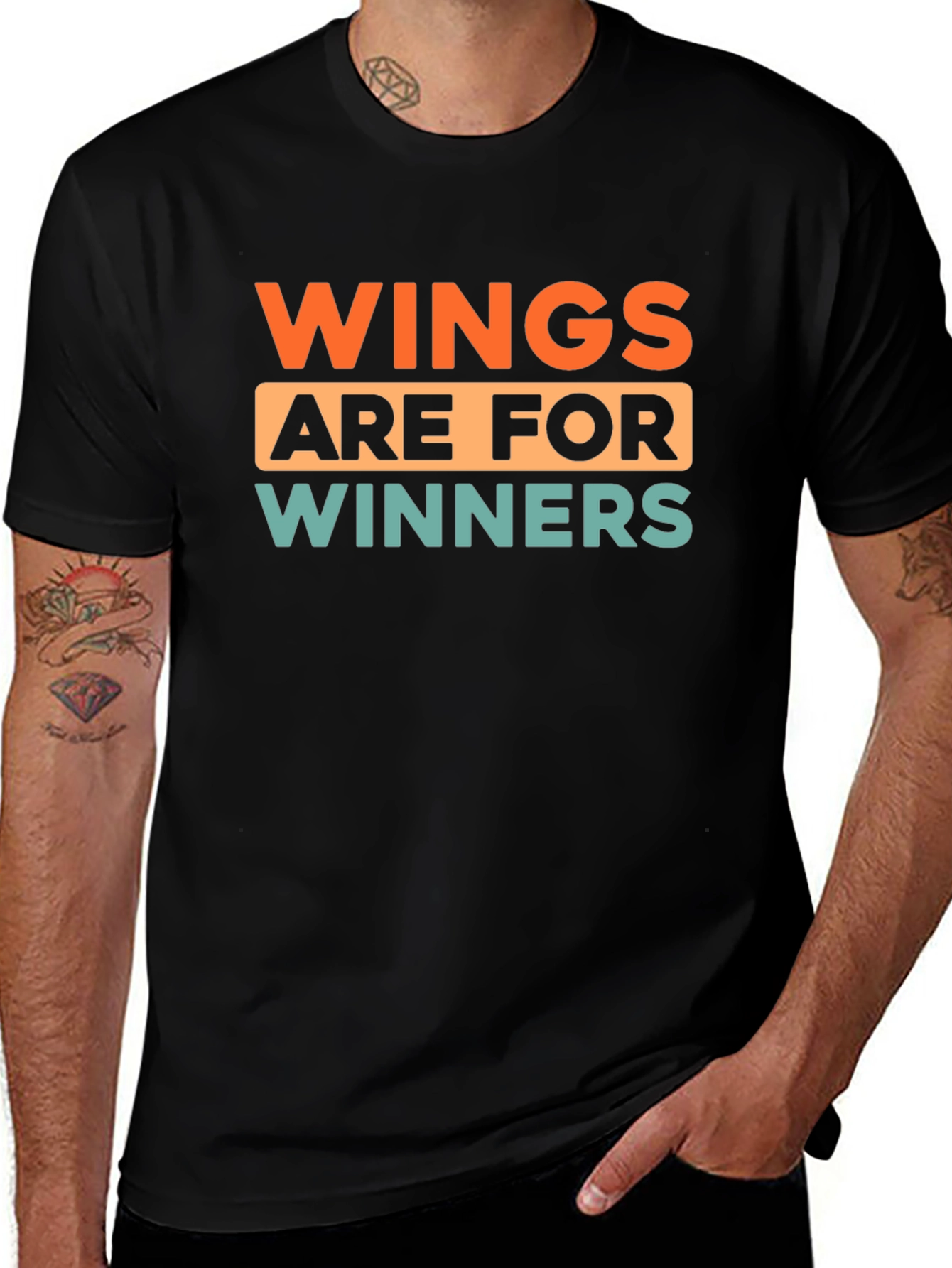 Wings Are For Winners Black T-Shirt