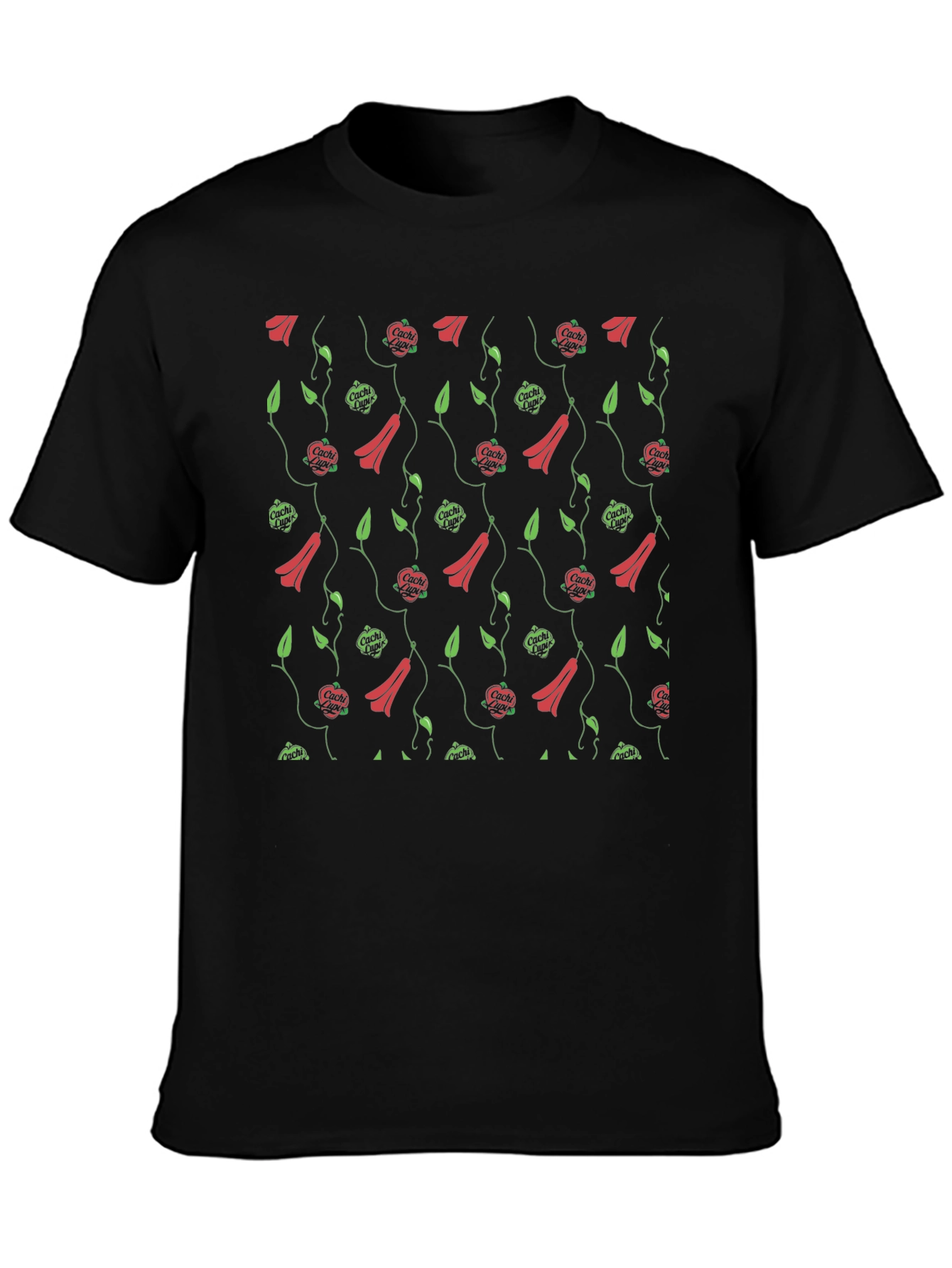 Floral Print Black T-Shirt