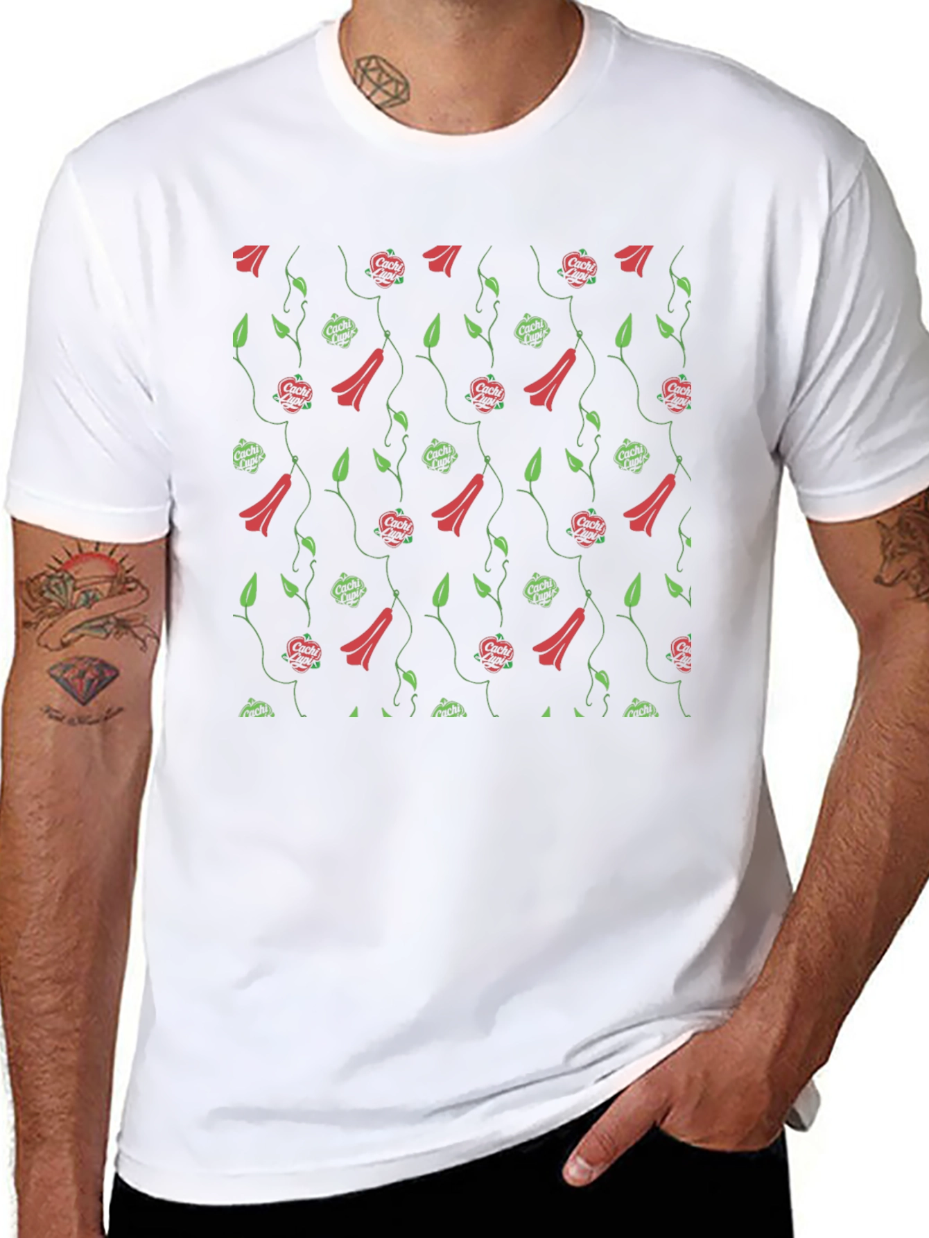 Floral Print Black T-Shirt