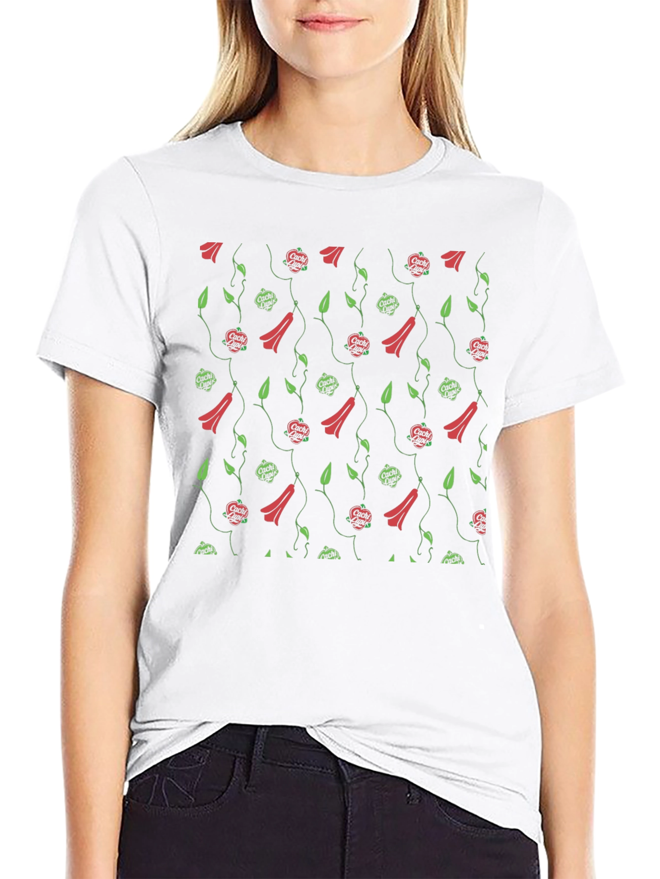 Floral Print Black T-Shirt