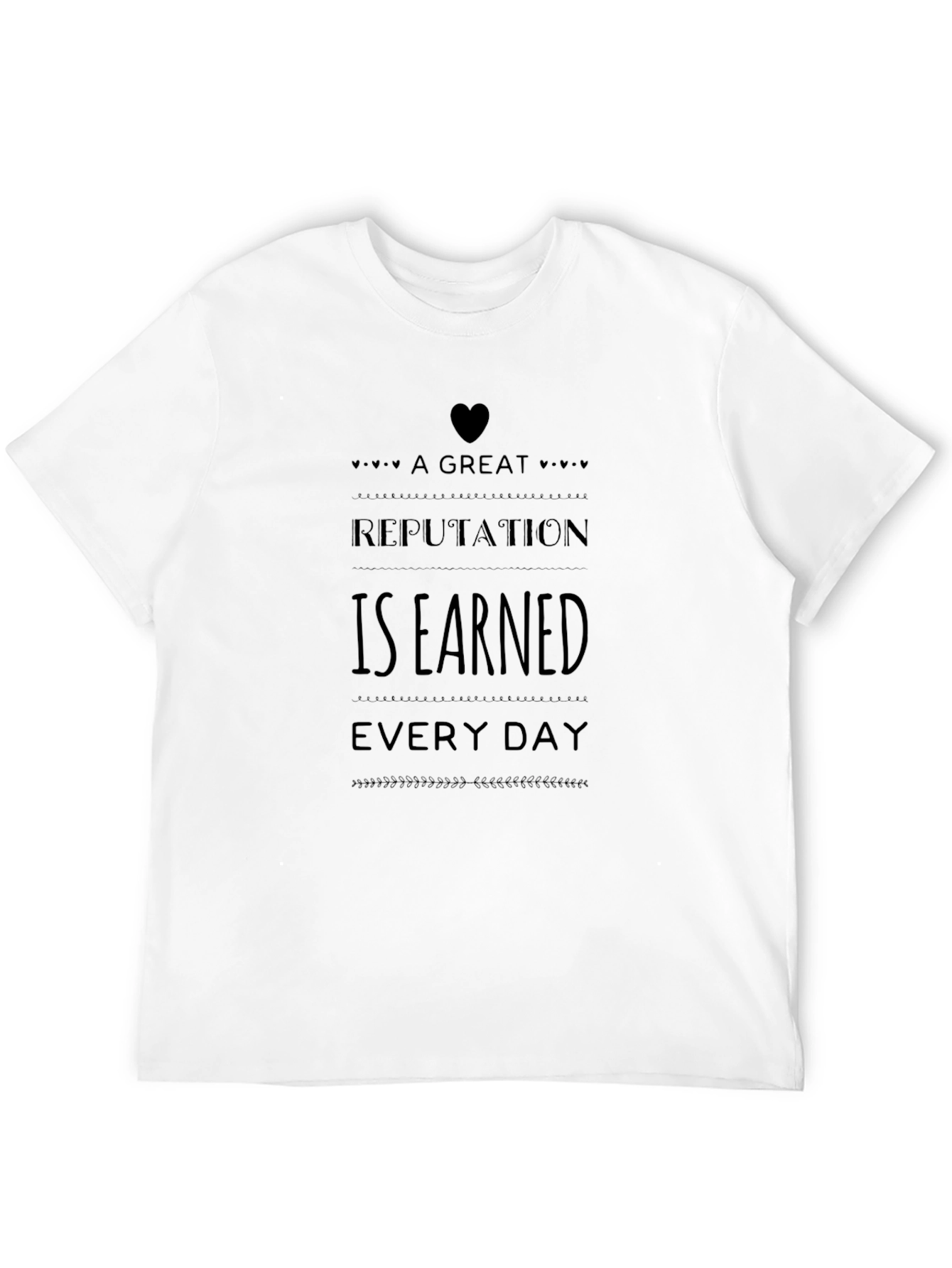 Earned Reputation Black Graphic T-Shirt