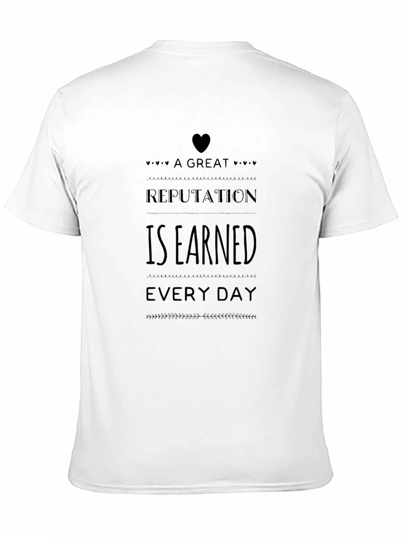 Earned Reputation Black Graphic T-Shirt