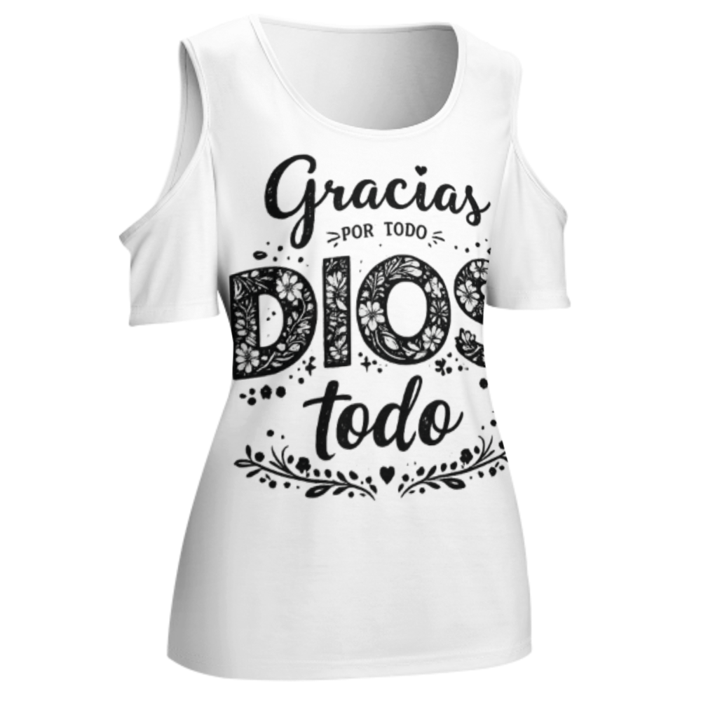 Gracias Por Todo Dios Floral Faith Shirt, Inspirational Spanish Quote Tee, Christian Graphic Top, Cute Floral Typography Shirt, Faith Based Gift for Women(z711)