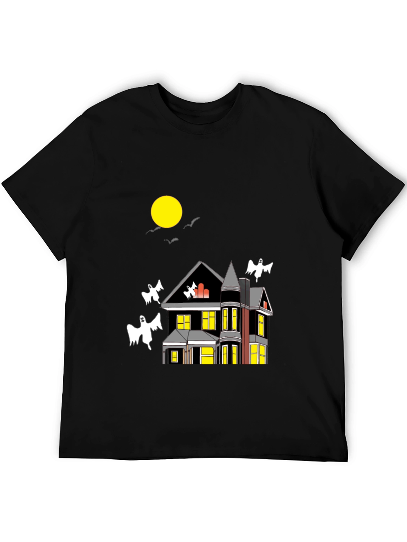 Spooky Haunted House Halloween Graphic T-Shirt