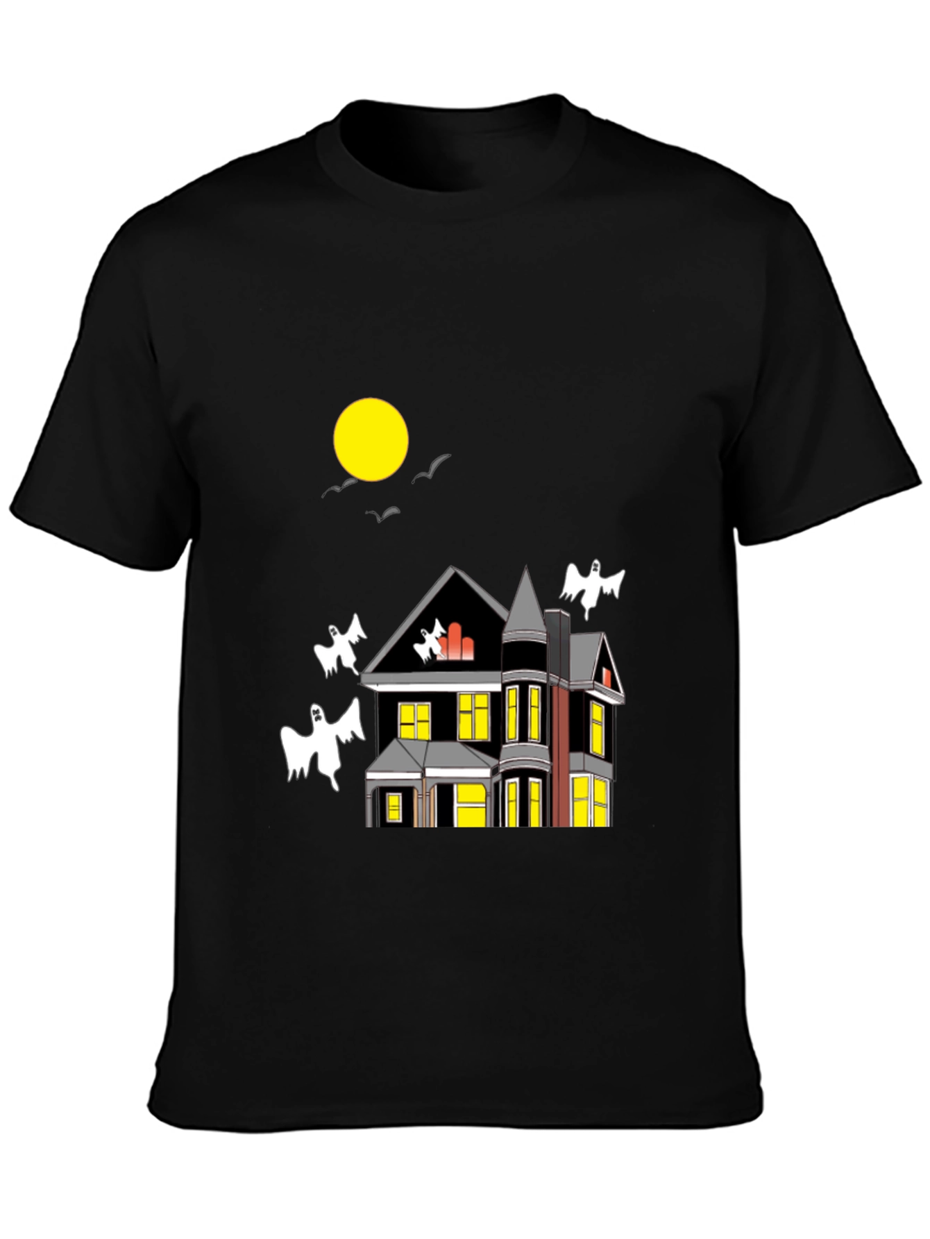 Spooky Haunted House Halloween Graphic T-Shirt