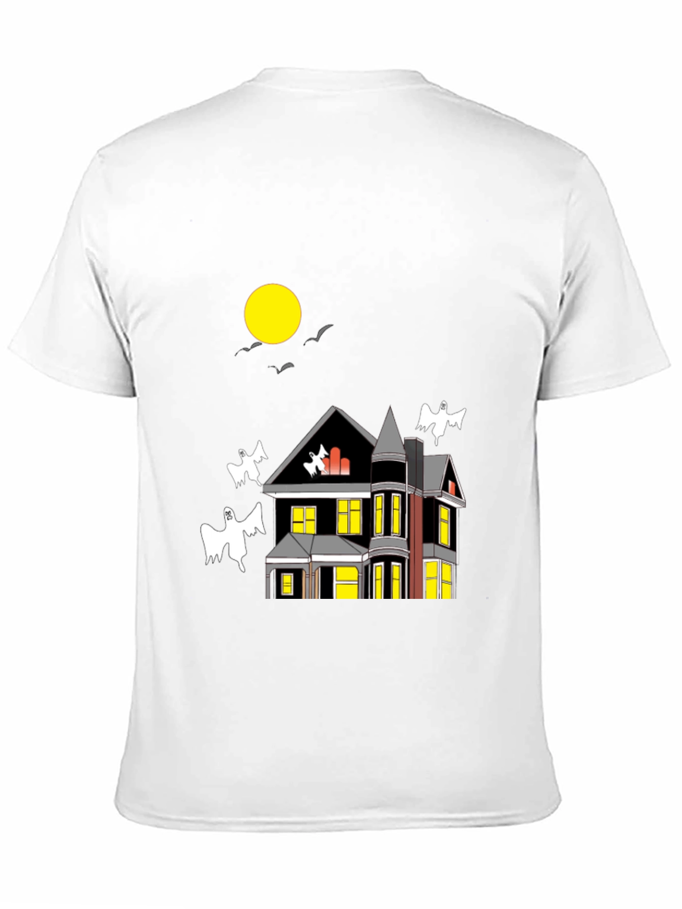 Spooky Haunted House Halloween Graphic T-Shirt