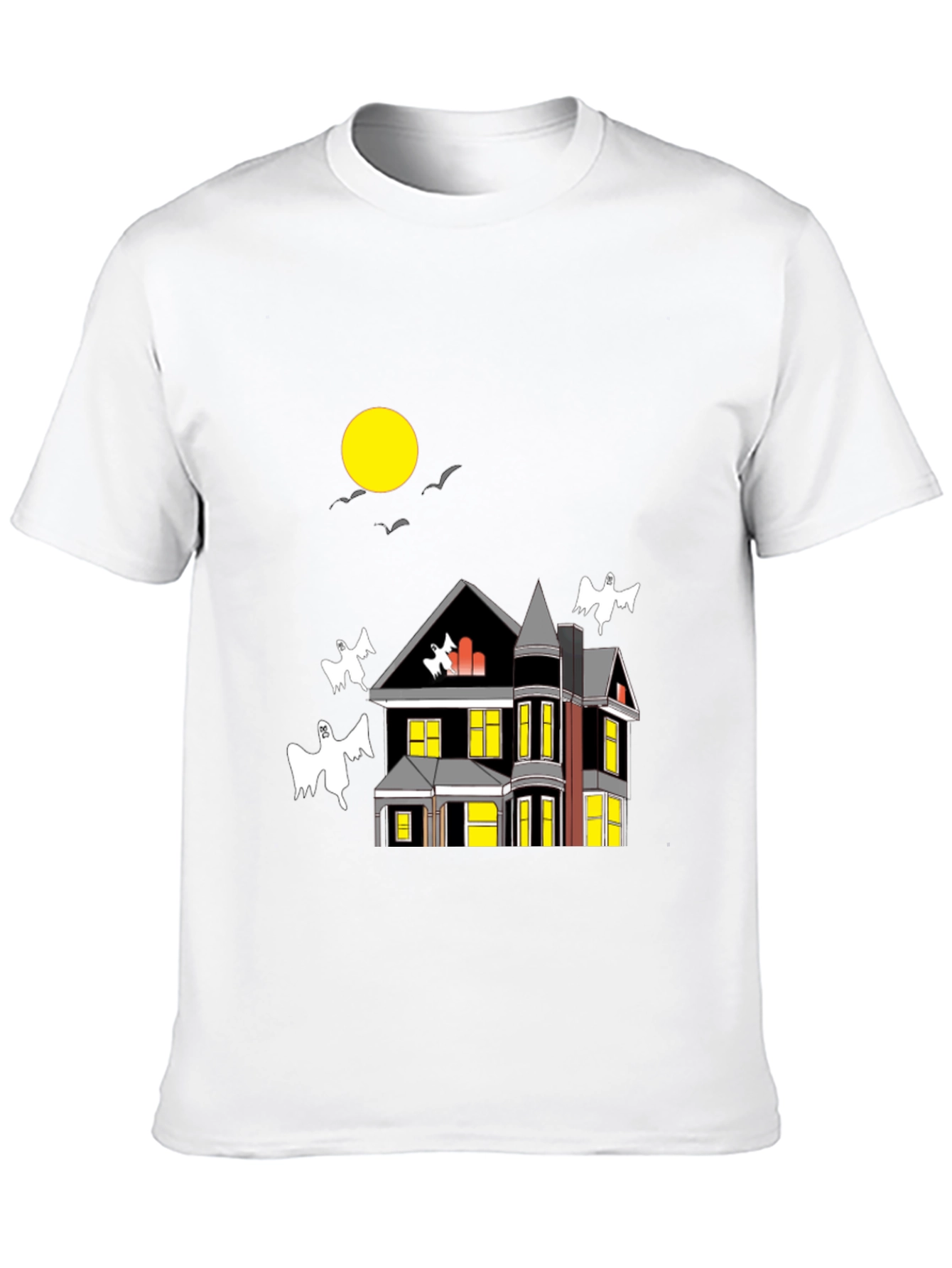 Spooky Haunted House Halloween Graphic T-Shirt