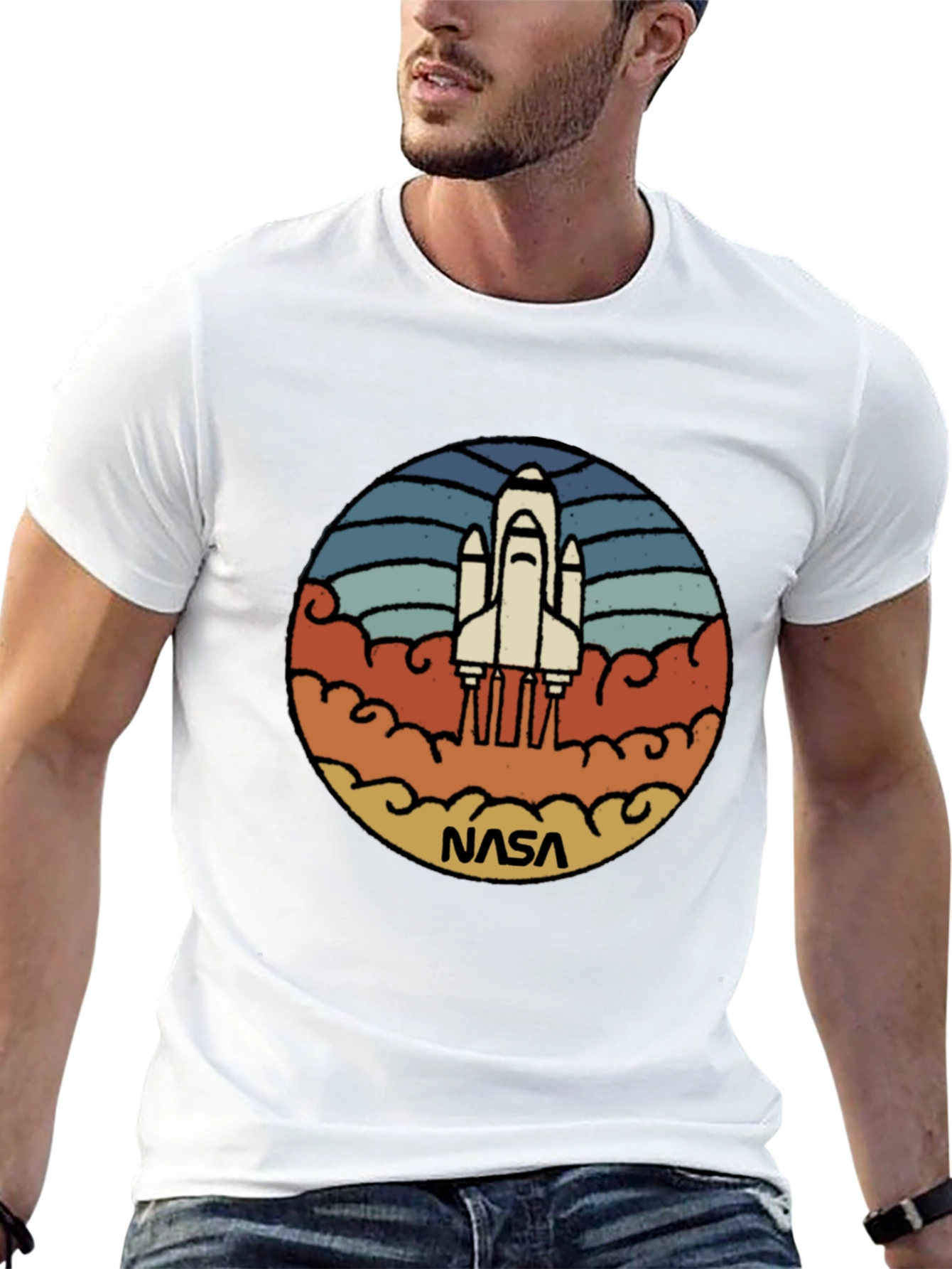 NASA Space Shuttle Retro Graphic T-Shirt