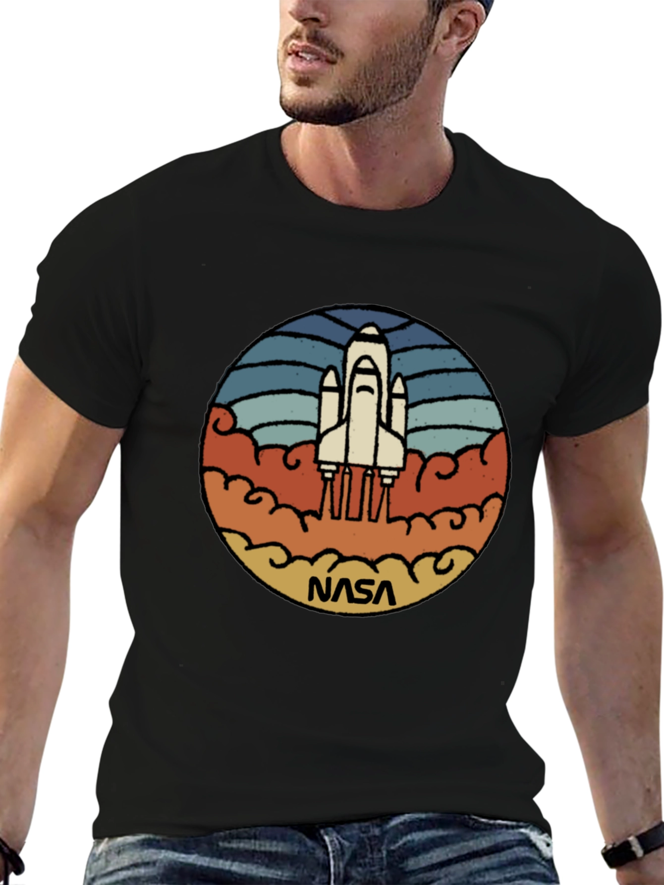 NASA Space Shuttle Retro Graphic T-Shirt