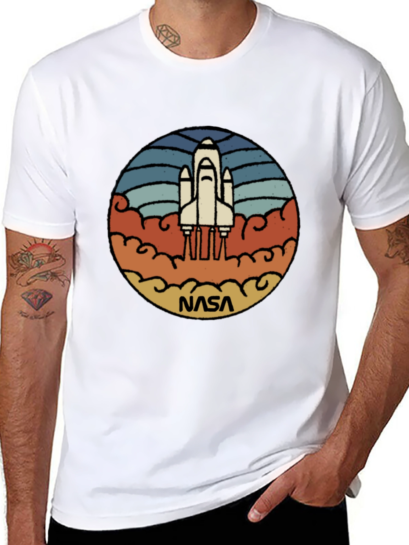 NASA Space Shuttle Retro Graphic T-Shirt