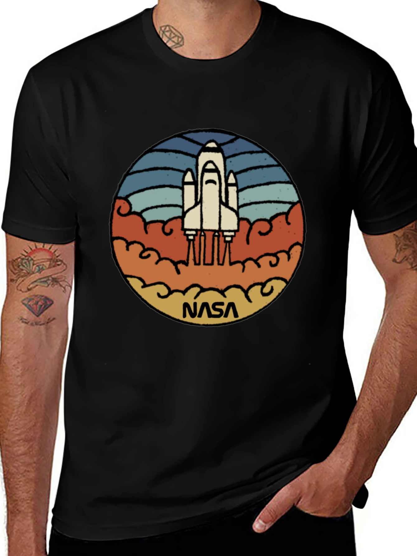 NASA Space Shuttle Retro Graphic T-Shirt