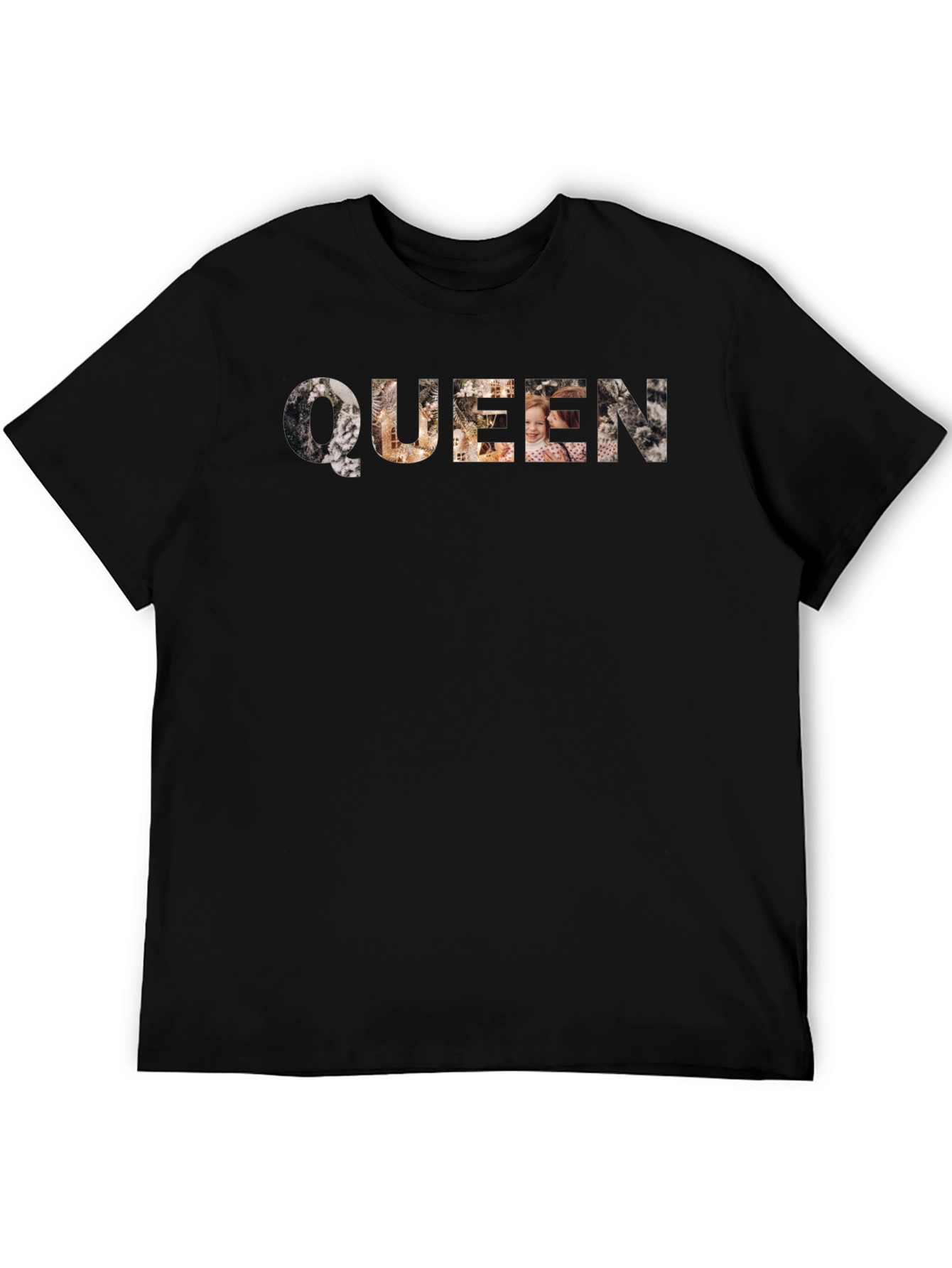Queen Graphic Print Black T-Shirt