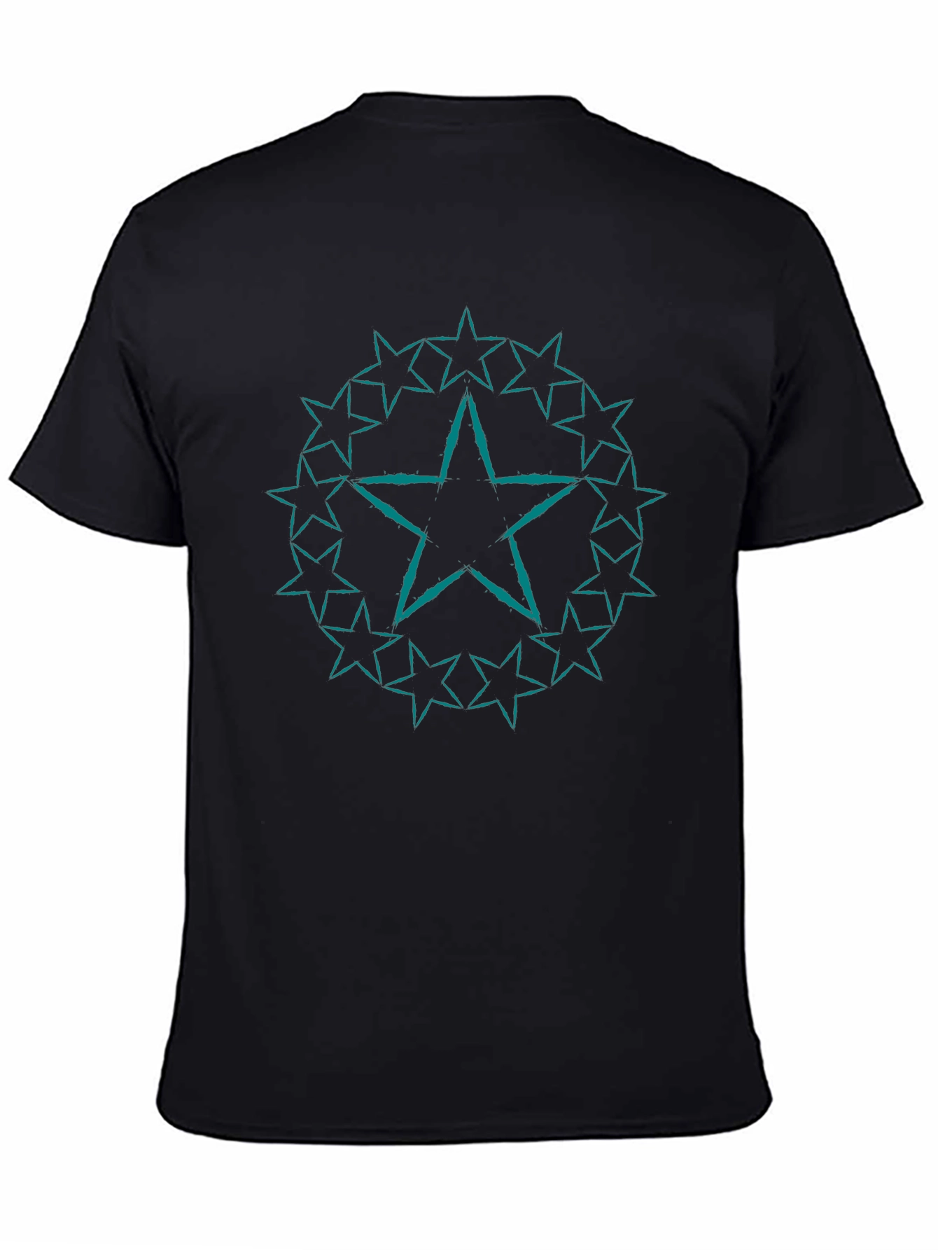 Star Circle Graphic Black Tee