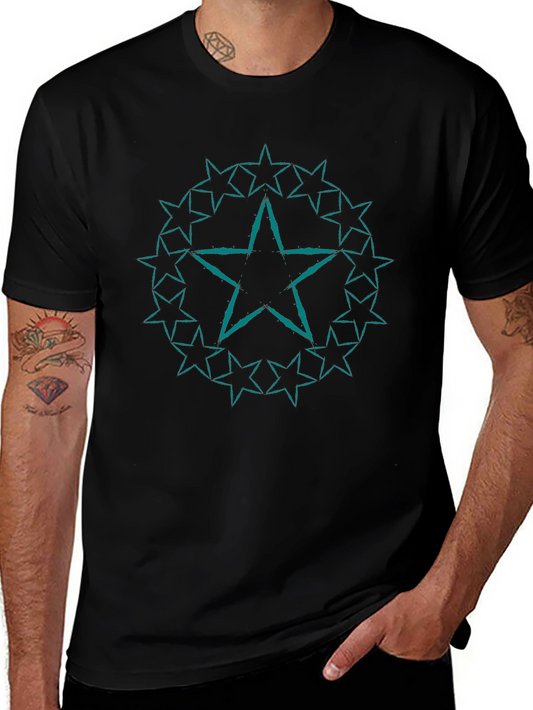 Star Circle Graphic Black Tee
