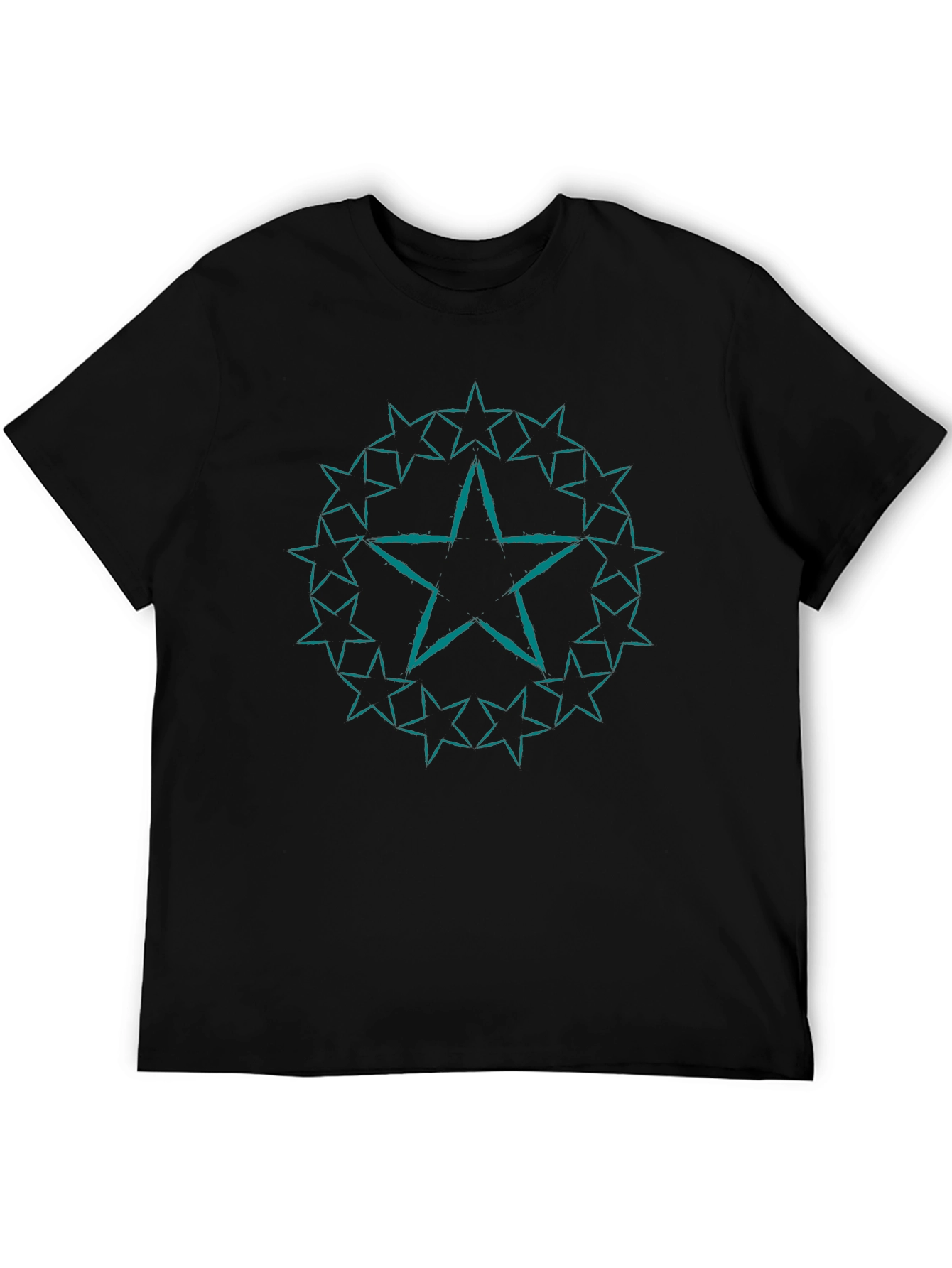Star Circle Graphic Black Tee