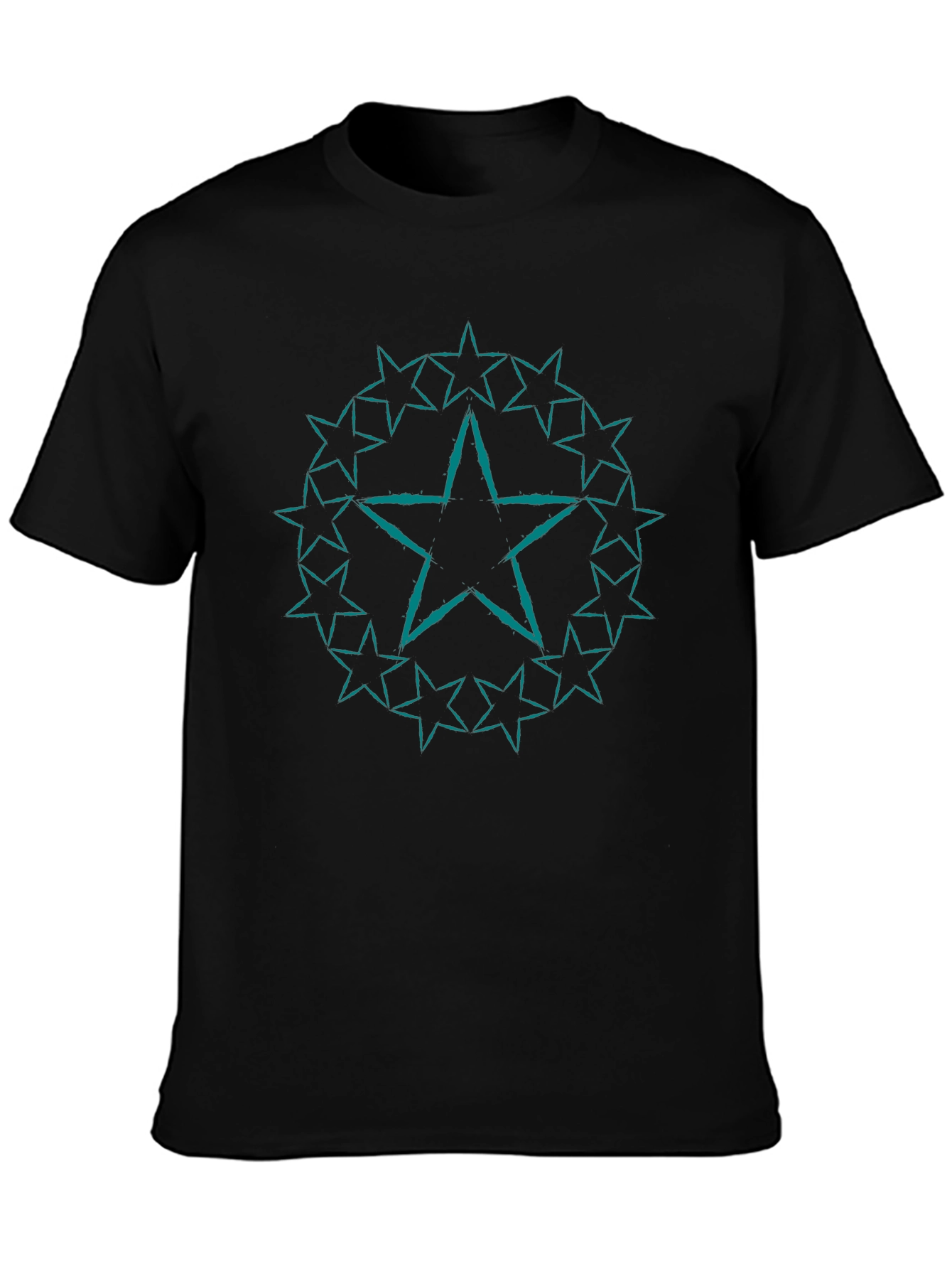 Star Circle Graphic Black Tee