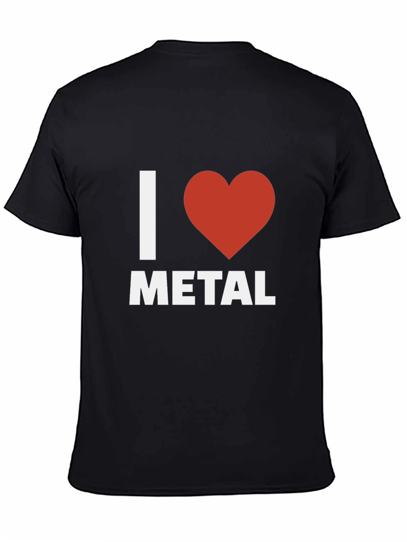I Heart Metal Graphic Tee - Black Cotton T-Shirt