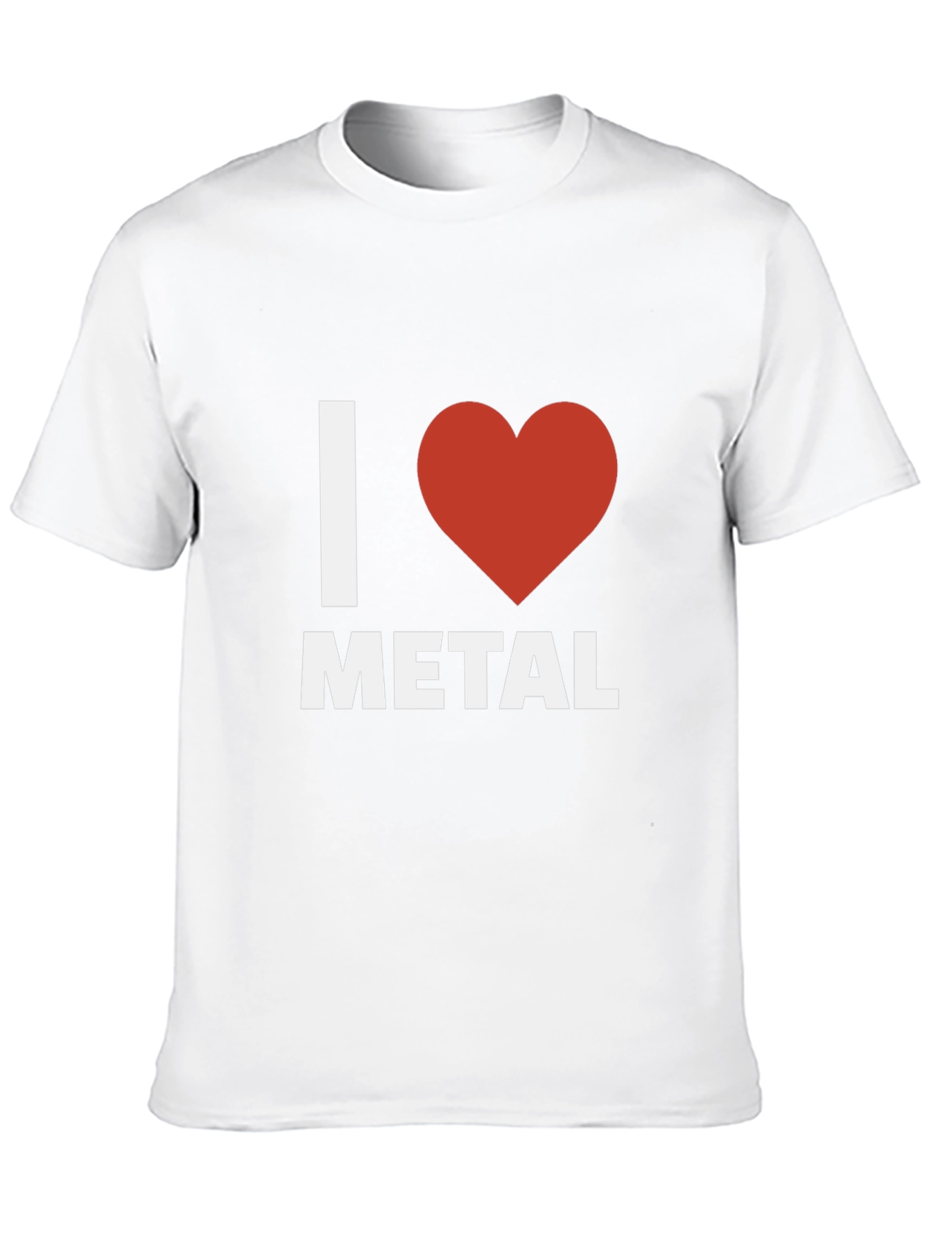 I Heart Metal Graphic Tee - Black Cotton T-Shirt