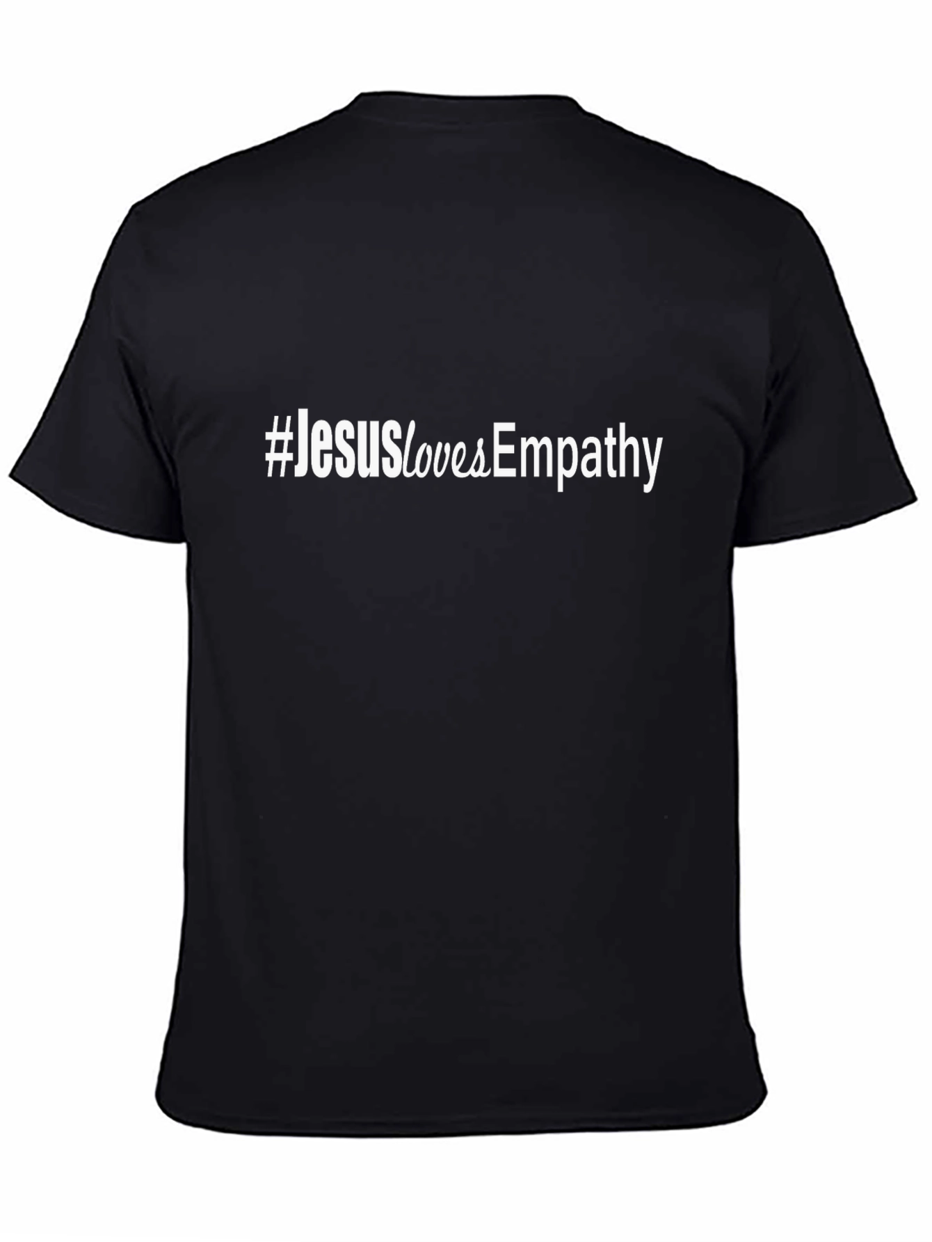 #JesusLovesEmpathy Black Graphic Tee - Stylish & Meaningful
