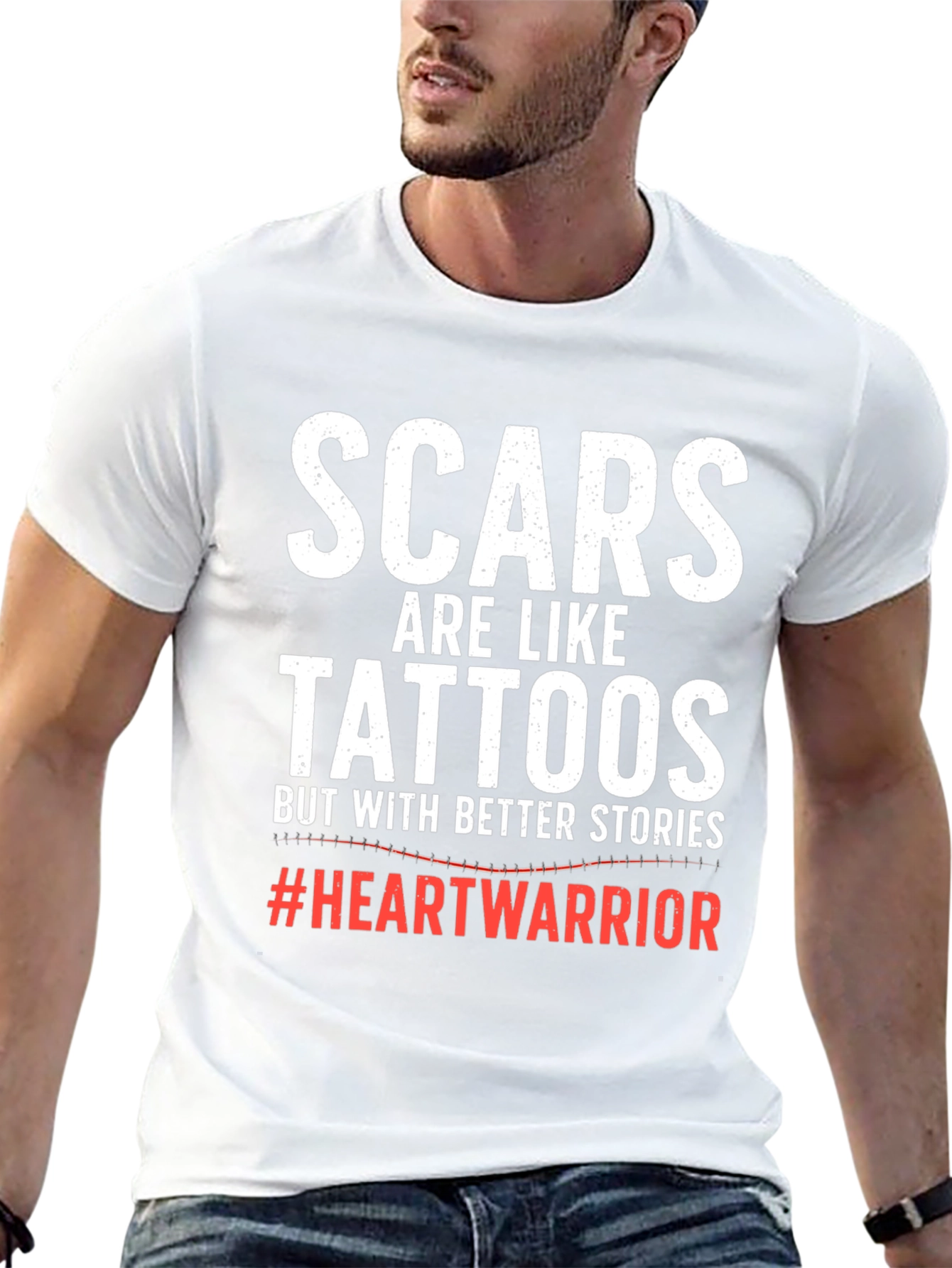 Scars are Like Tattoos T-Shirt Heart Warrior