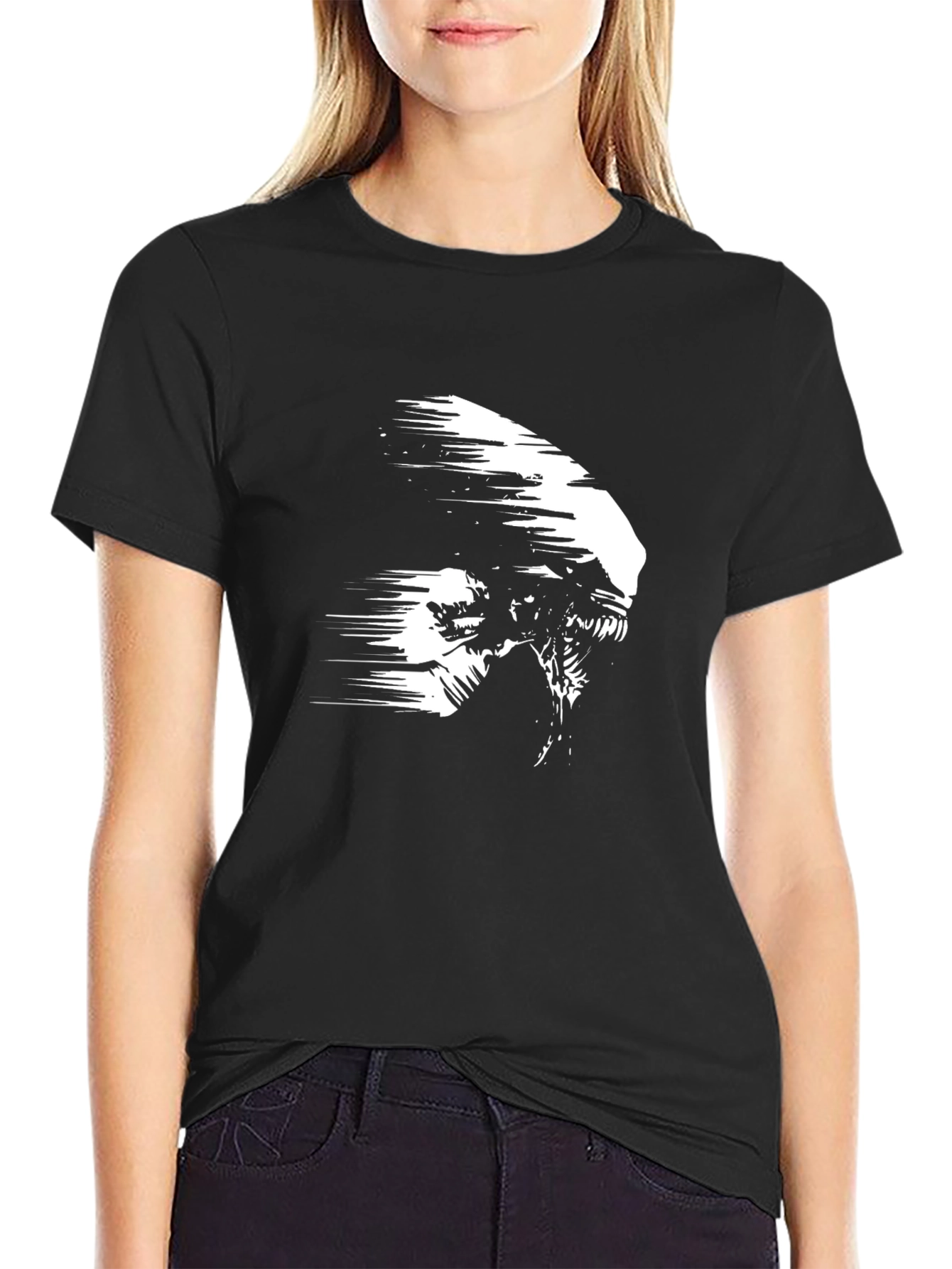 Alien Graphic Black T-Shirt