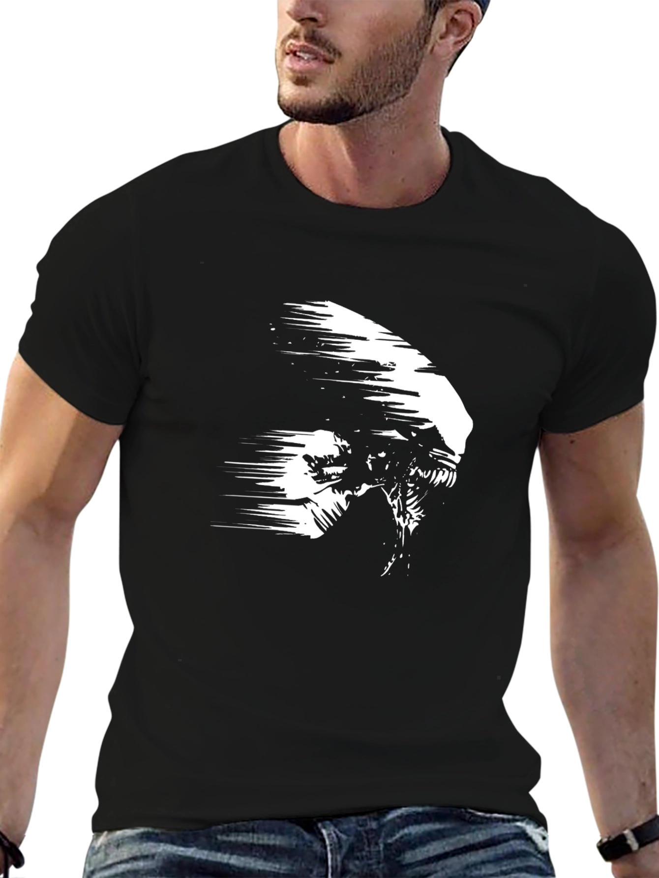 Alien Graphic Black T-Shirt