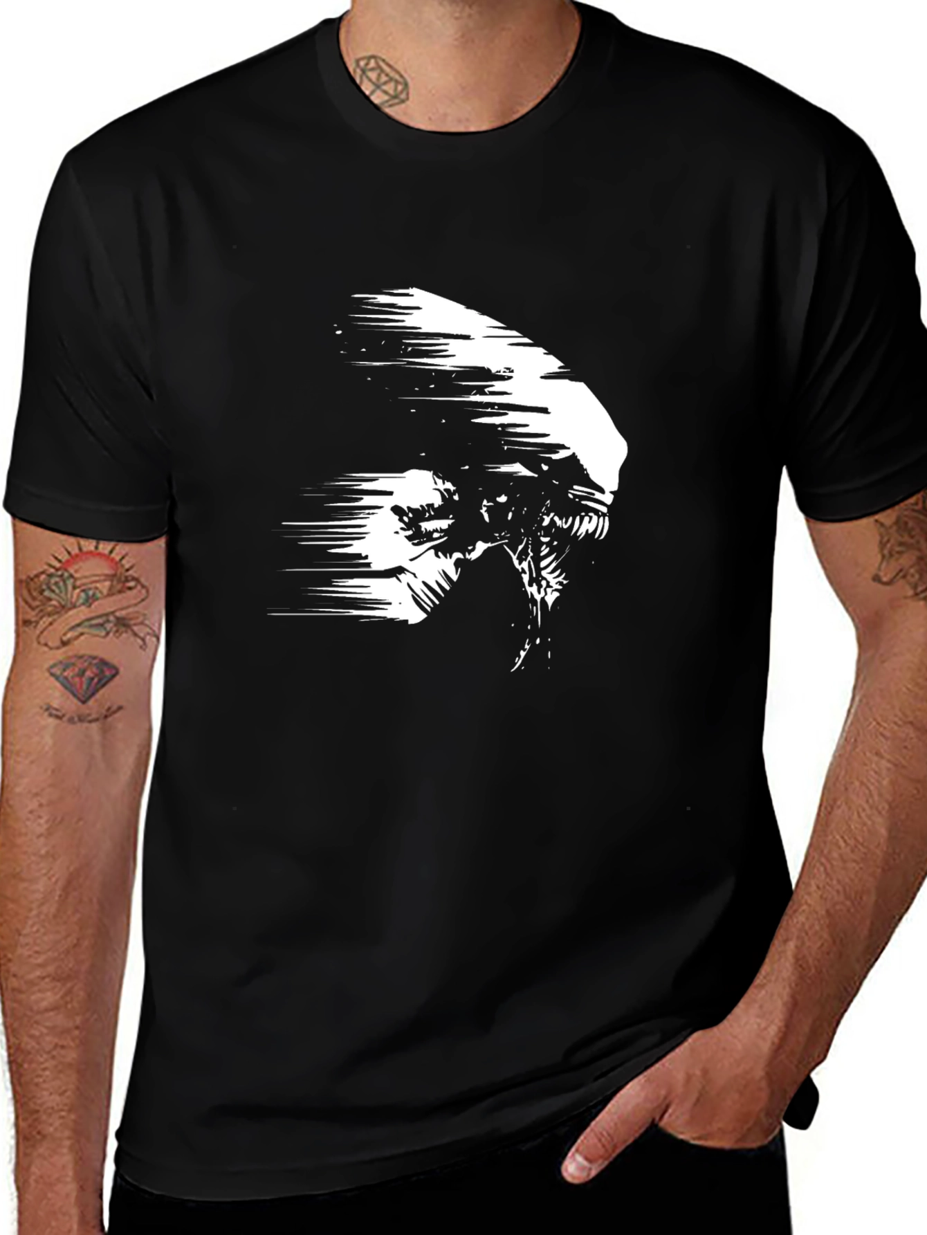 Alien Graphic Black T-Shirt