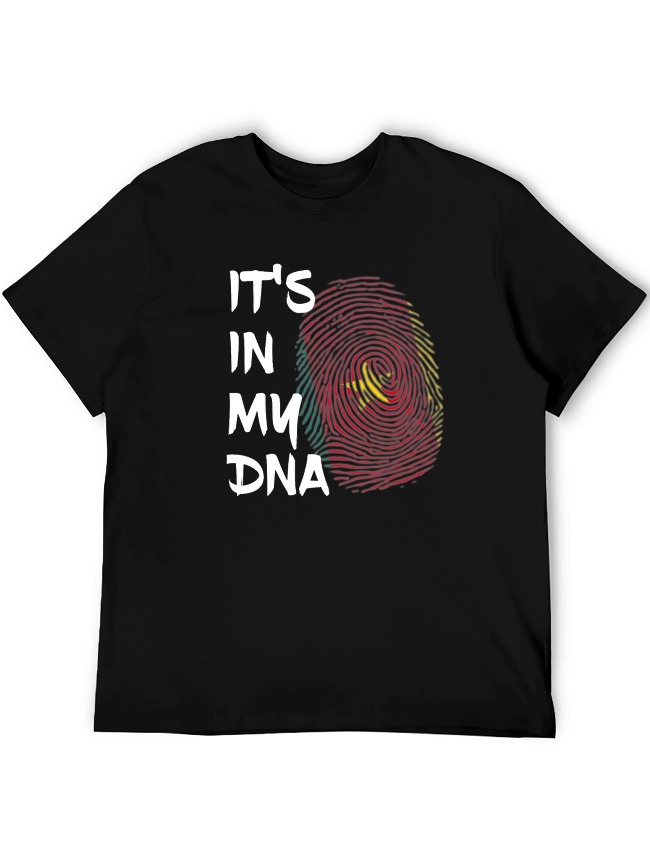 Cameroon Flag DNA T-Shirt - Black