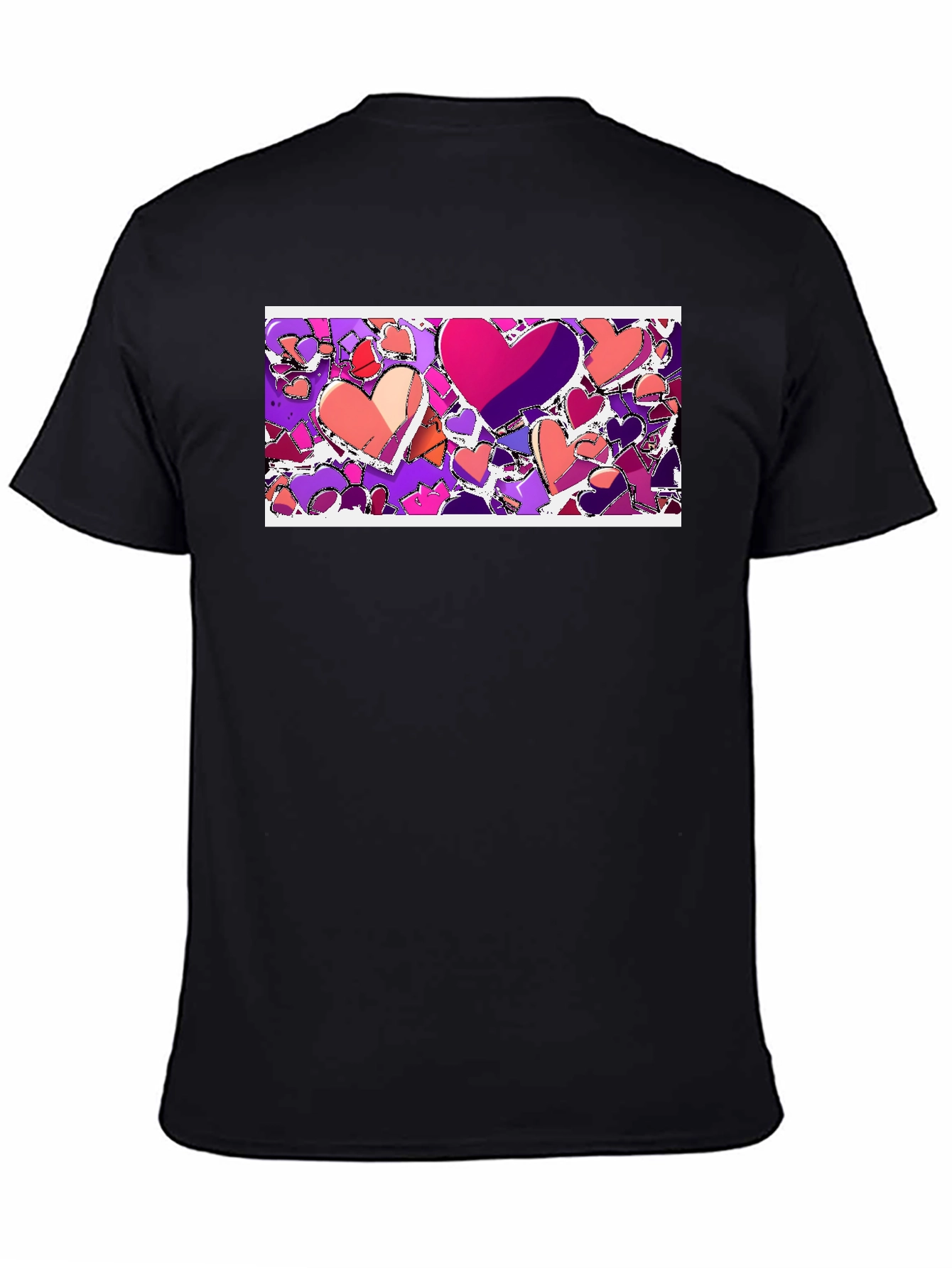 Heart Art Black T-Shirt