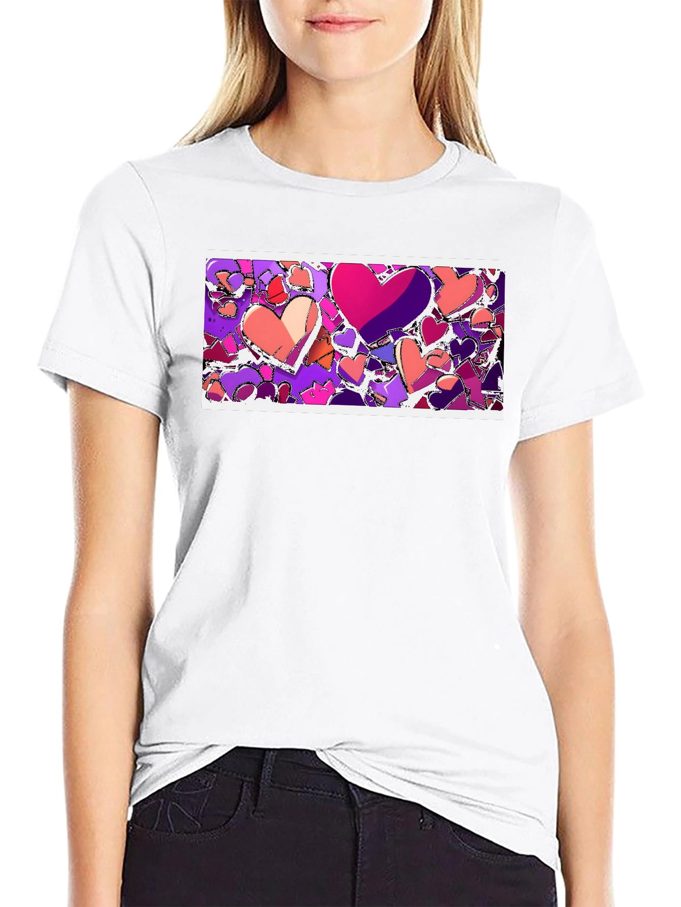 Heart Art Black T-Shirt
