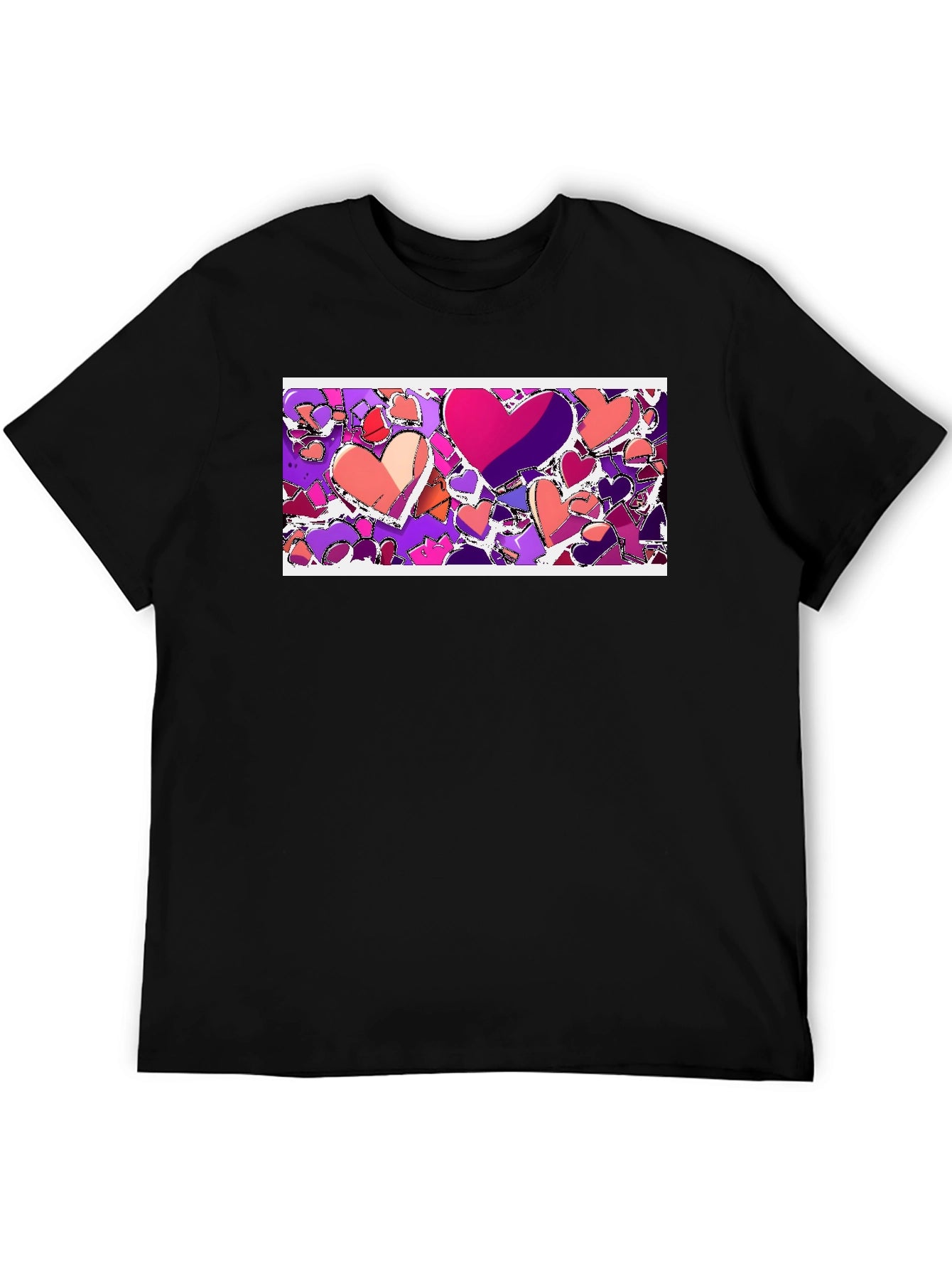 Heart Art Black T-Shirt