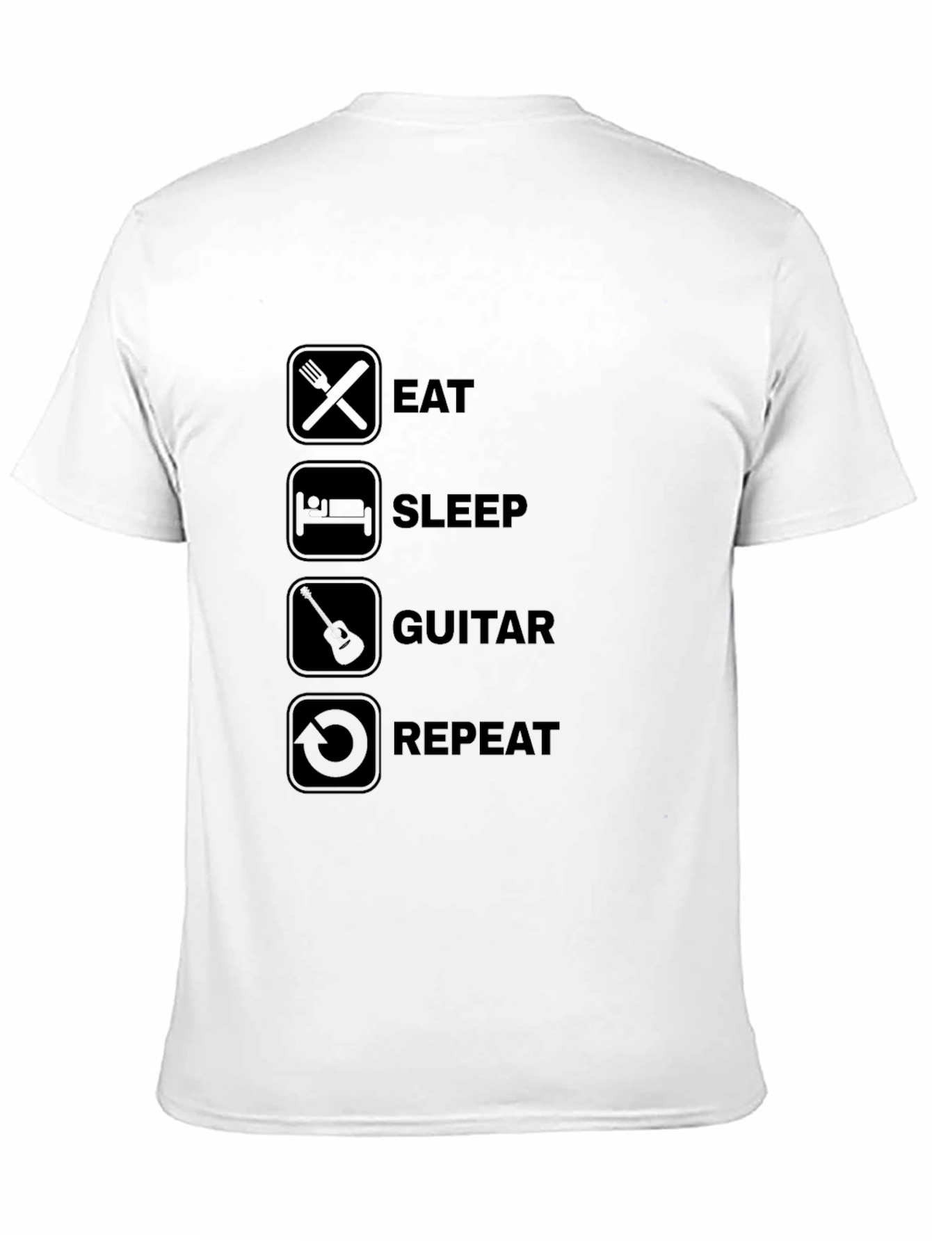 Eat Sleep Guitar Repeat T-Shirt - Musicians Life