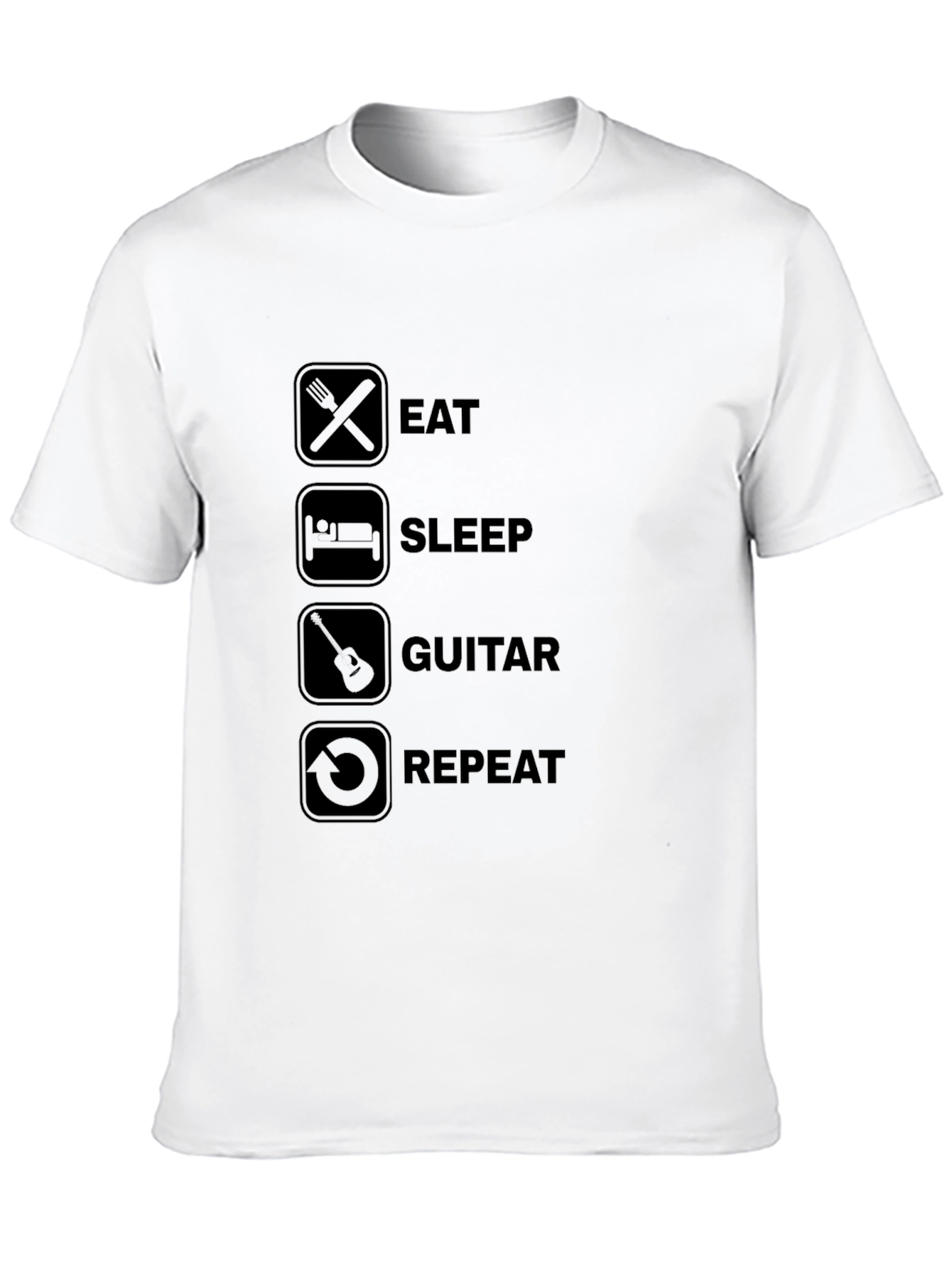 Eat Sleep Guitar Repeat T-Shirt - Musicians Life