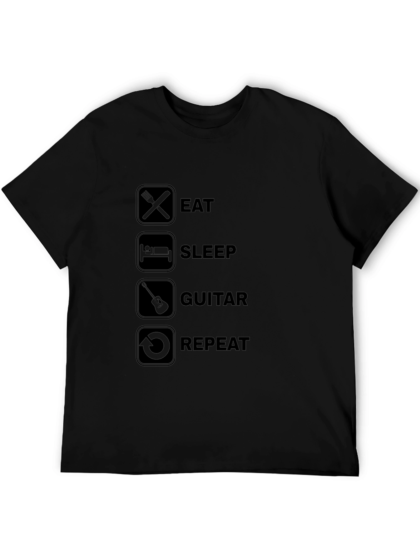 Eat Sleep Guitar Repeat T-Shirt - Musicians Life
