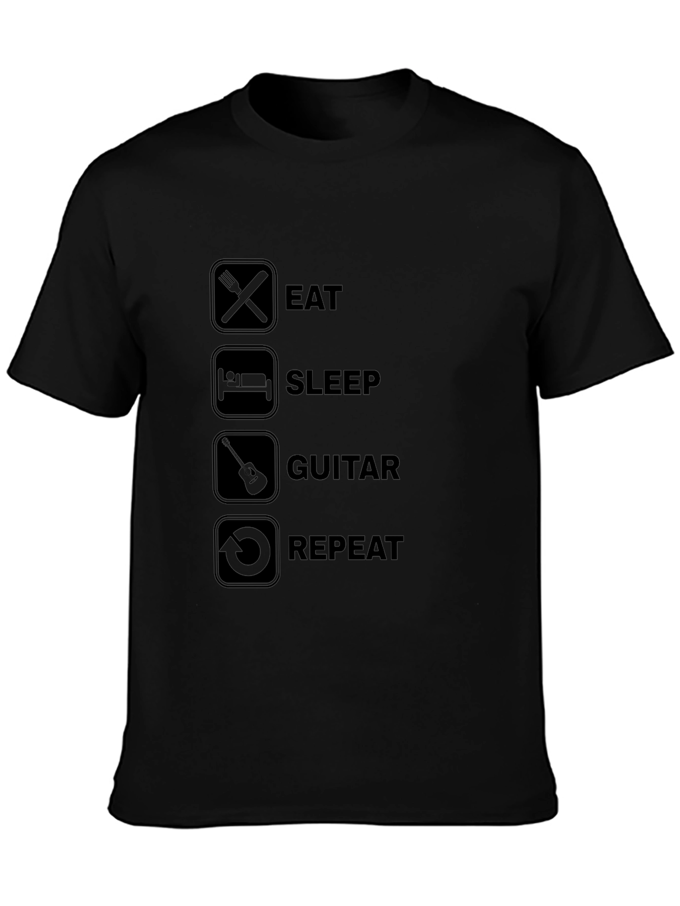Eat Sleep Guitar Repeat T-Shirt - Musicians Life