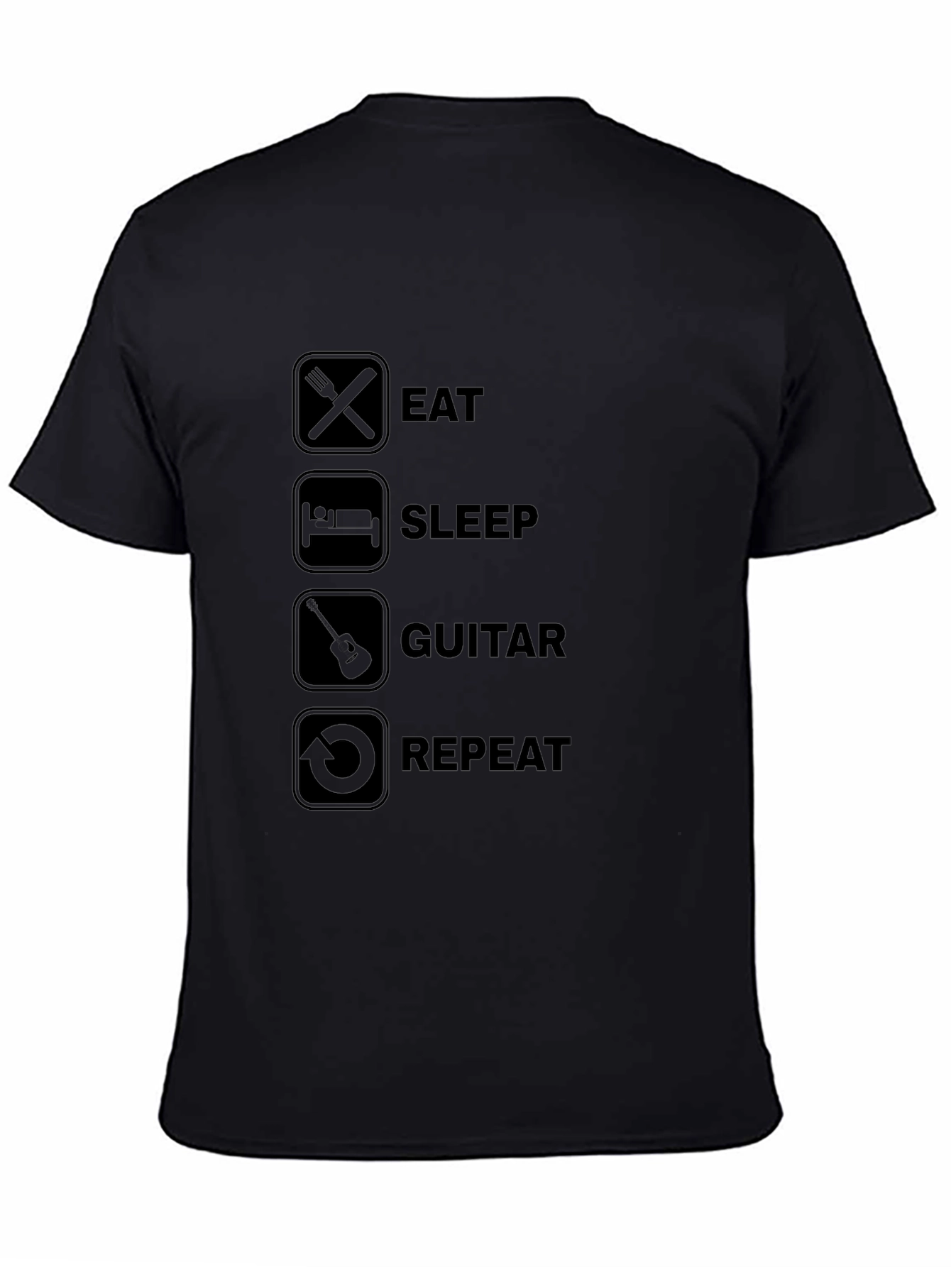 Eat Sleep Guitar Repeat T-Shirt - Musicians Life