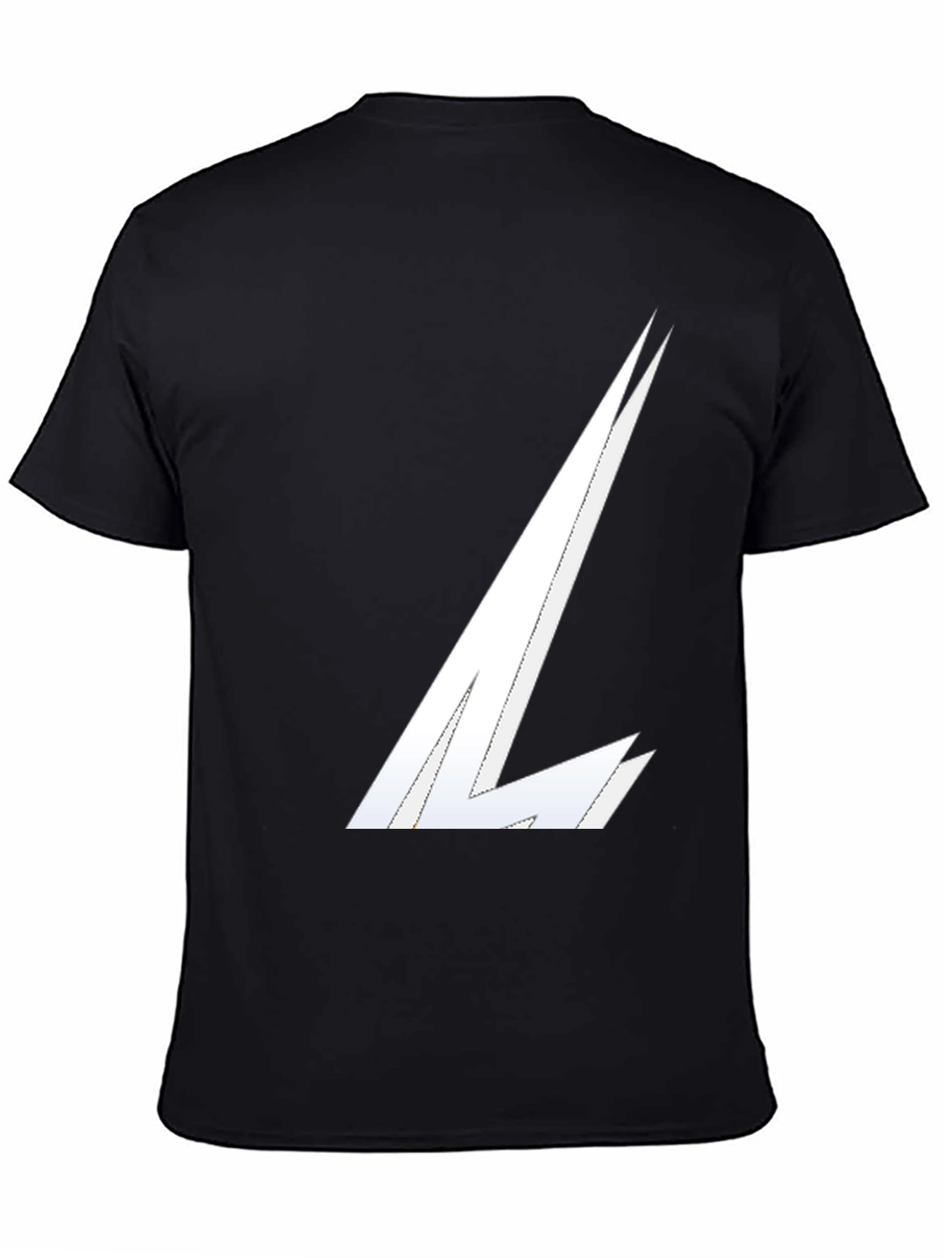 Stylish Black Tee with White Graphic Design