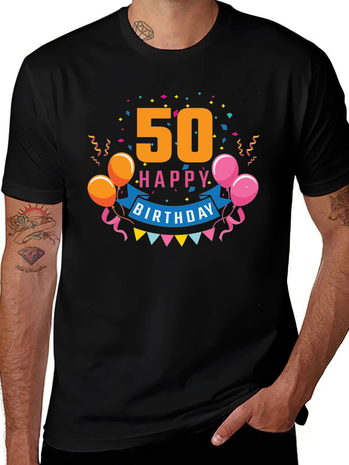50th Happy Birthday Graphic Tee