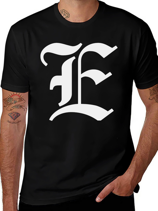 Bold Initial F Graphic Tee - Classic Black T-Shirt