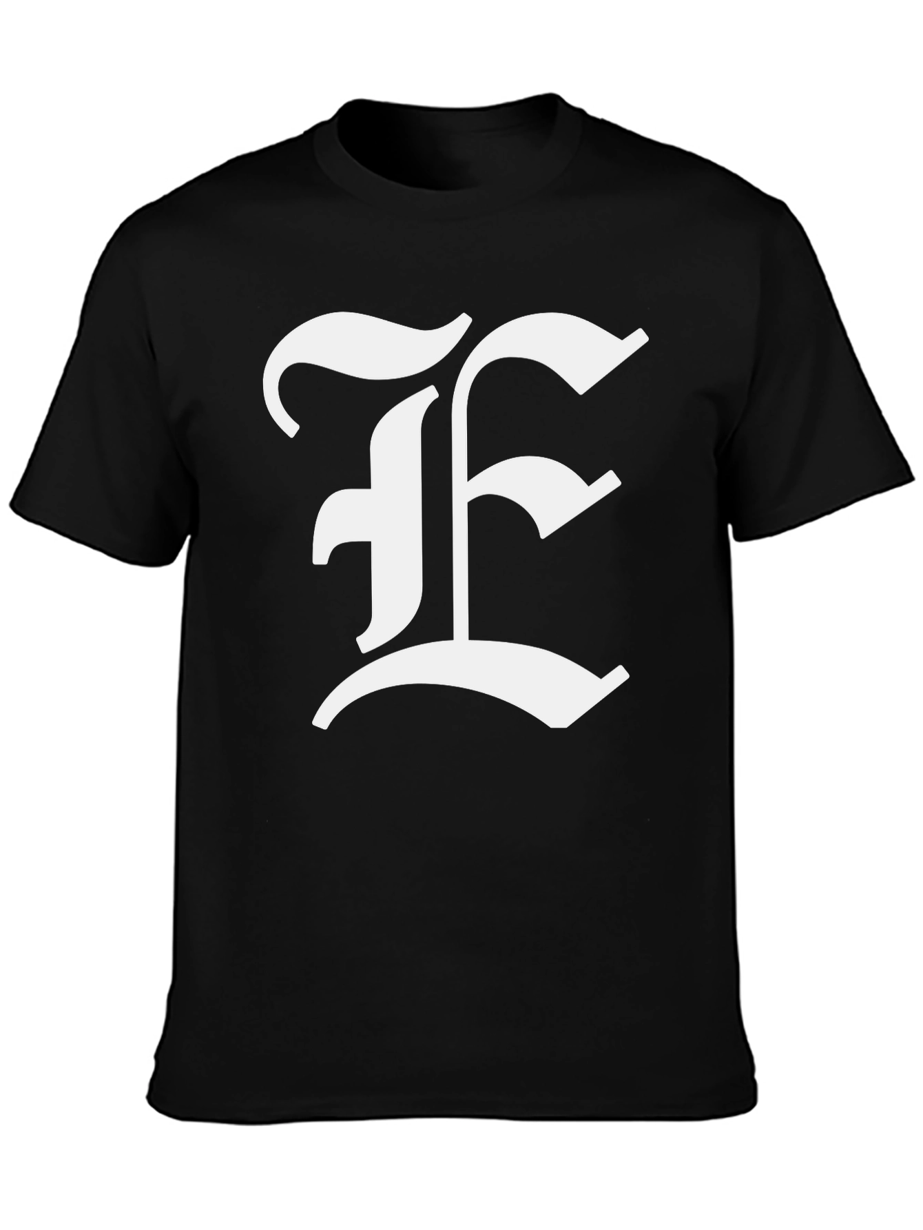 Bold Initial F Graphic Tee - Classic Black T-Shirt