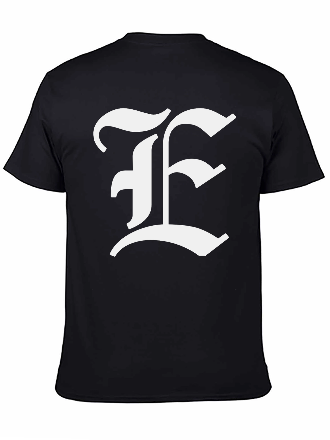 Bold Initial F Graphic Tee - Classic Black T-Shirt