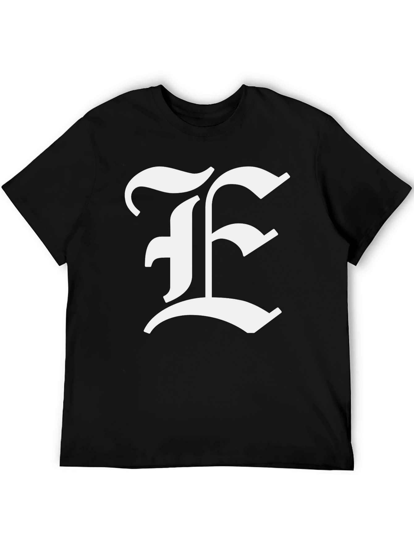 Bold Initial F Graphic Tee - Classic Black T-Shirt