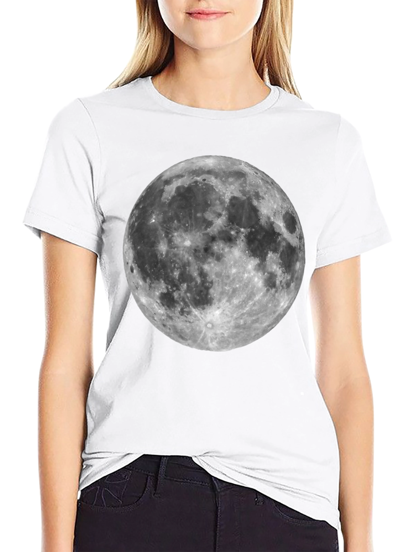Moon Graphic Black T-Shirt - Celestial Style