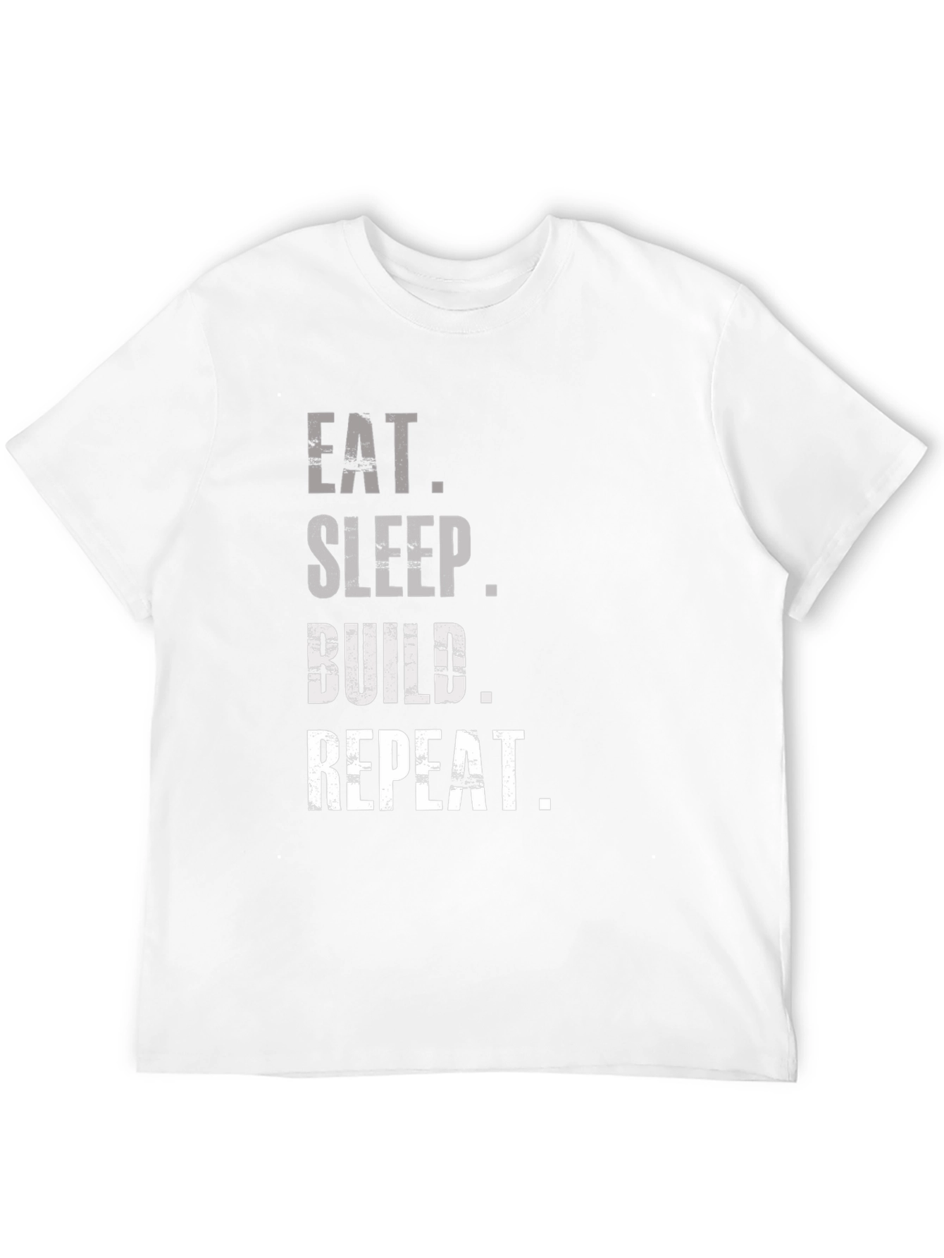 Eat Sleep Build Repeat T-Shirt - Black Graphic Tee