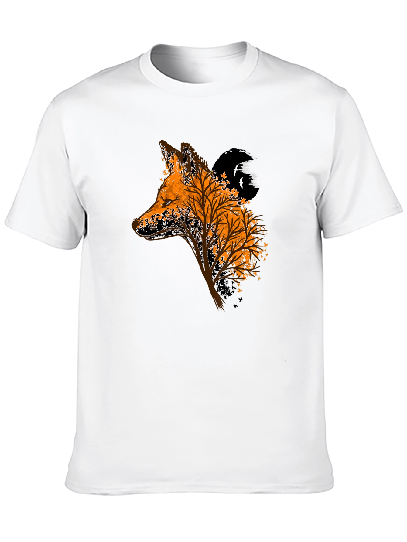 Fox Tree Graphic Black T-Shirt