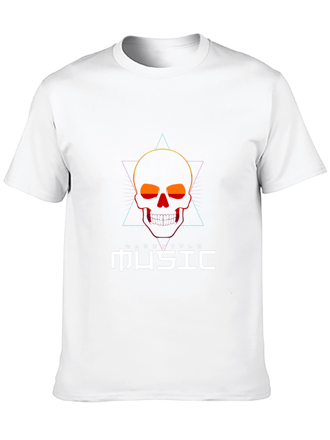 Skull Music Graphic T-Shirt - Cool Edgy Design